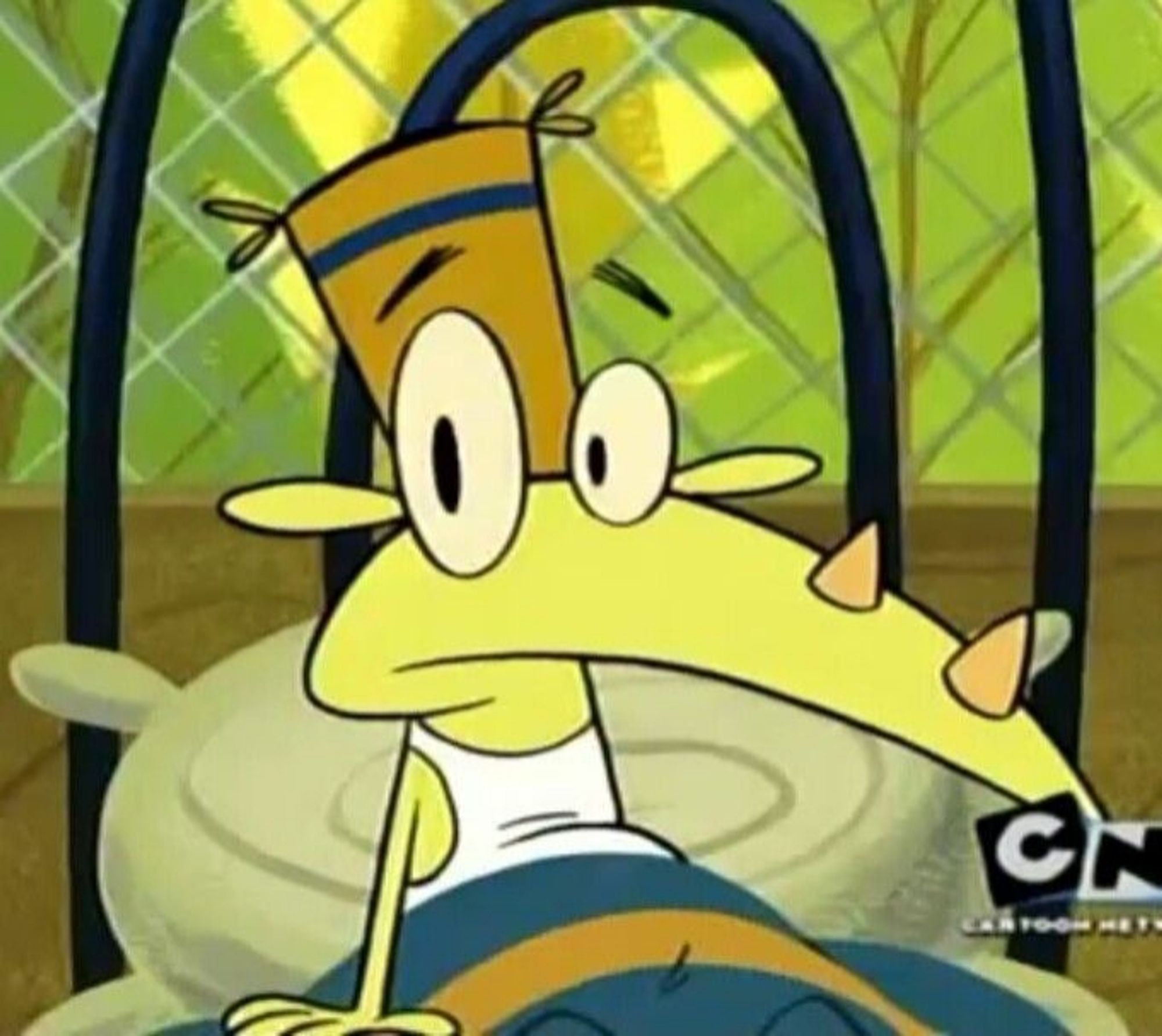 Clam from Camp Lazlo staring vaguely towards the camera