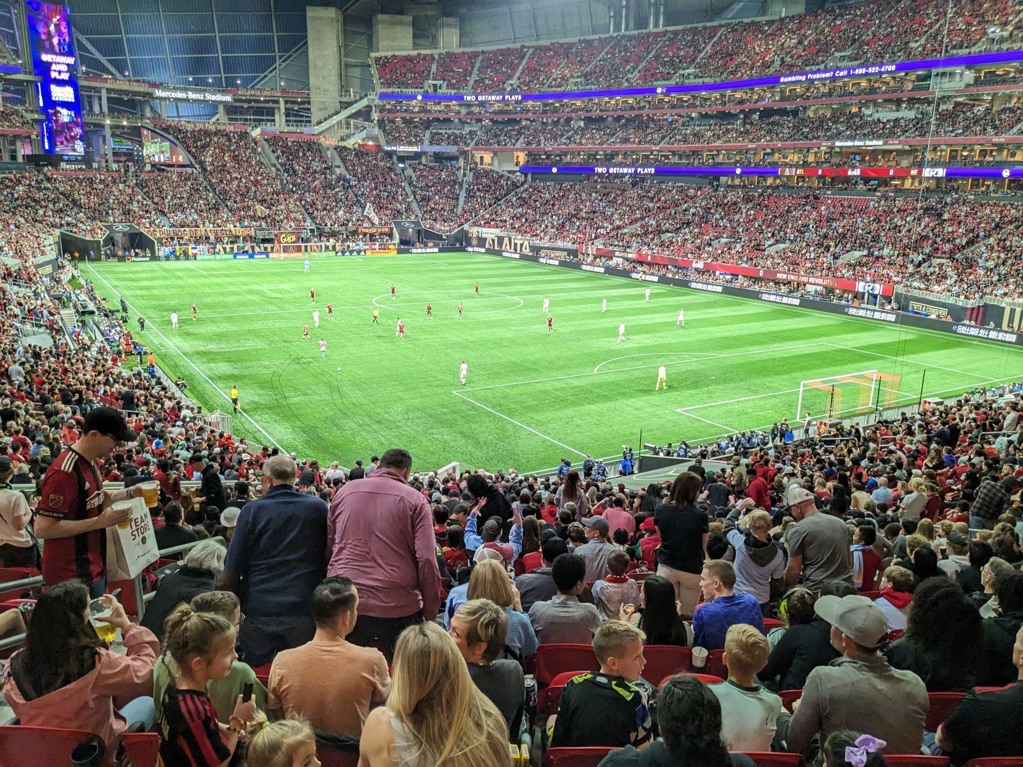 ATL and New England play in Mercedes Benz Stadium