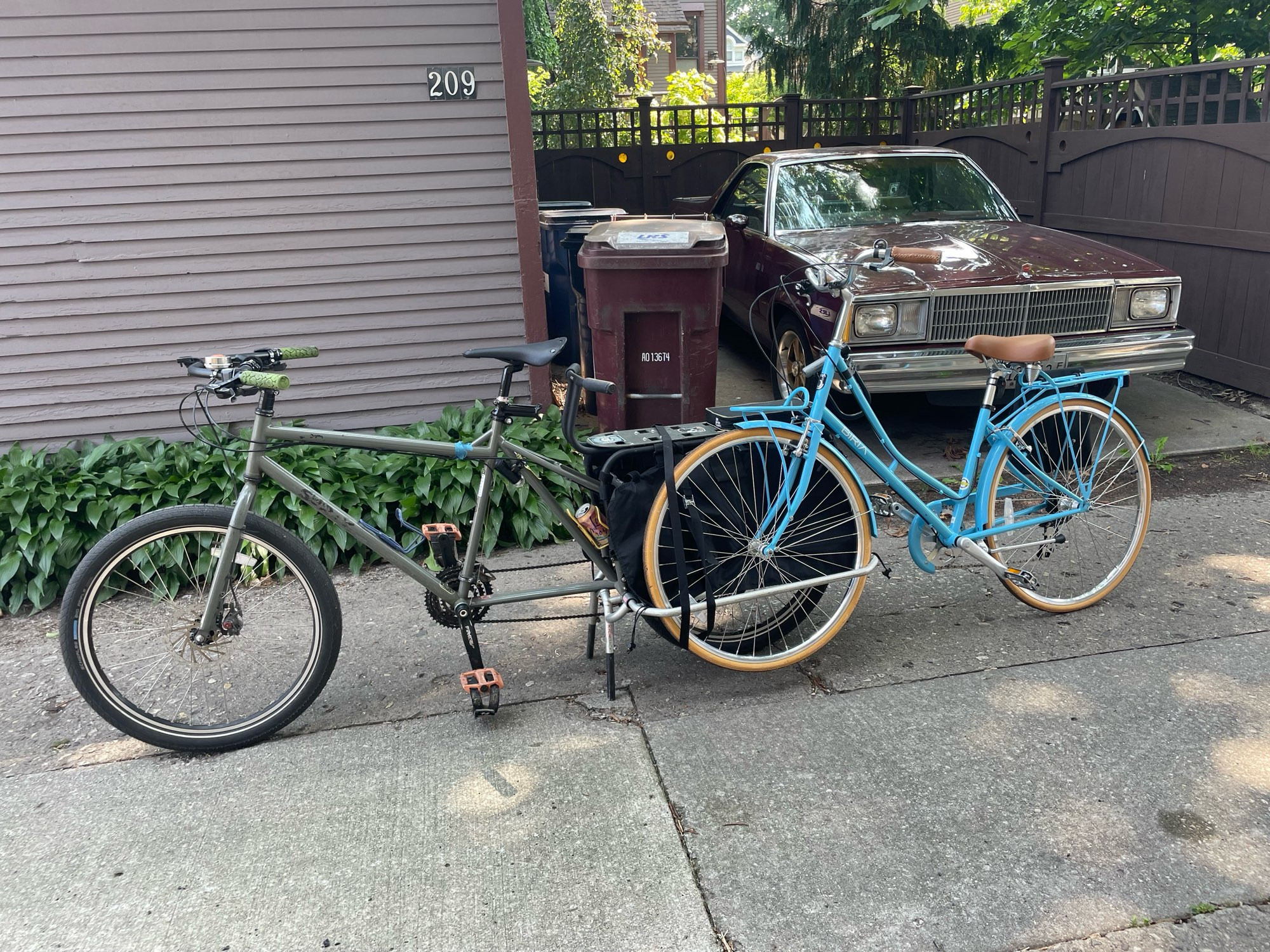 Cargo bike carrying a safety bike