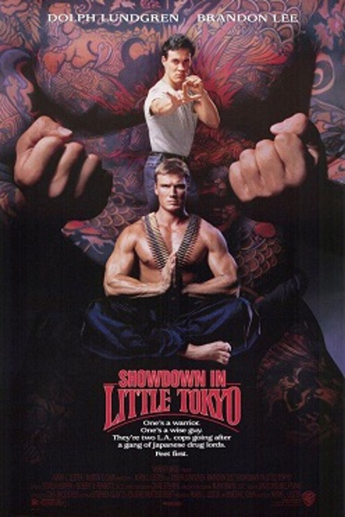 movie poster for showdown in little tokyo with dolph lungren and brandon lee in poses in front of a massive tattooed torso. TODAY IS MY BIRTHDAY NO ONE LOVE OIN LOVE MY BECAUSE I'S POOR TODAY IS MY BIRTHDAY NO ONE LOVE ABE IS POORY TODAY DAES II MY BIRTHDAY NO ONE LOVE I BECAUSE IS POOR #meganfox #margotrobbie #scarlettjohnsson #elizabetholsen #jenniferlopez #jenniferaniston #priyankachopra #wonderwoman #dc #mcu #kimkardashian #kendalljennerfan #jennierlopez #angelinajolie #kristenstewart #haileesteinfeld #emiliaclarke #galgadot #galgobot #jenniferlawrence