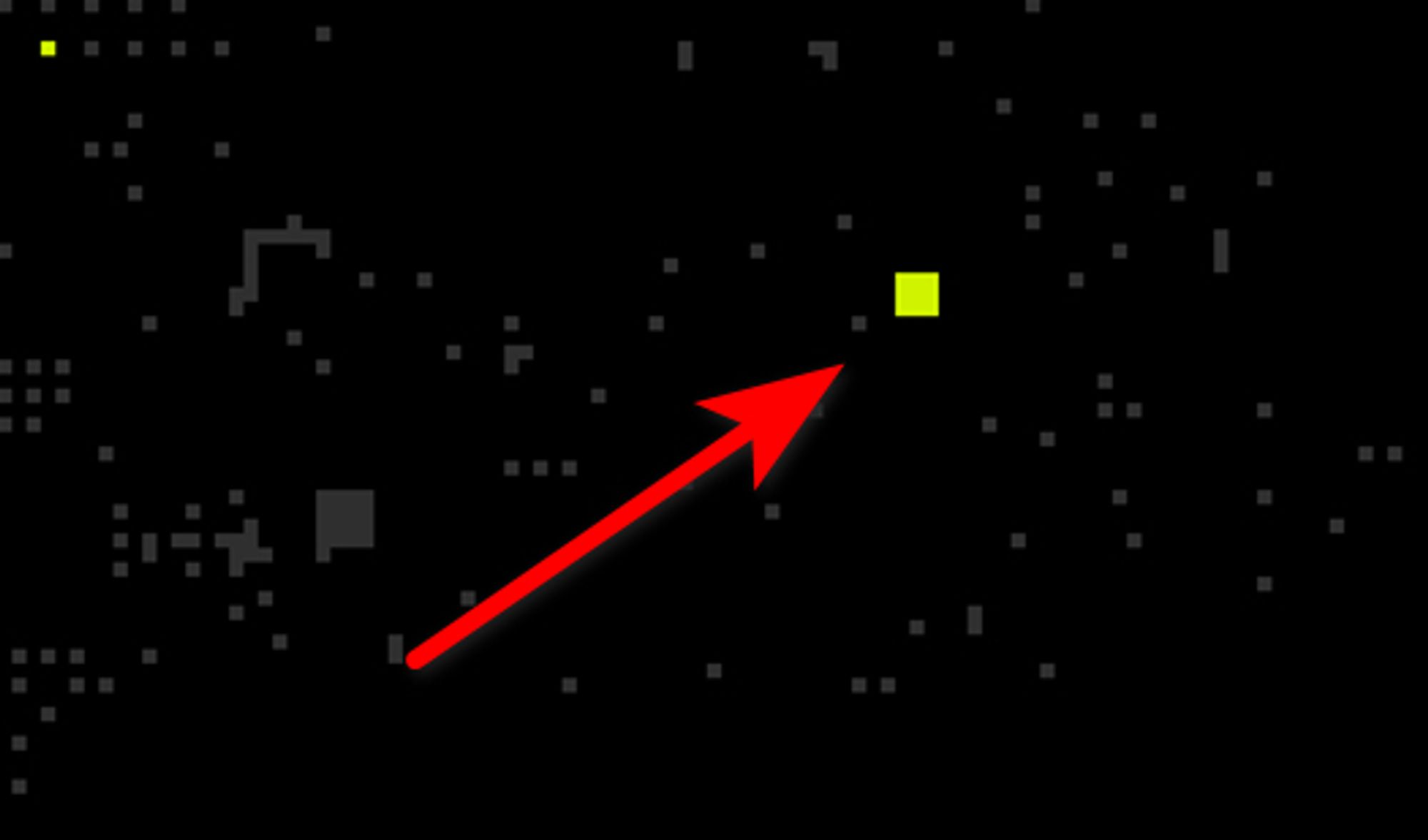 Part of the Second Life World Map showing 9 regions in a clump, highlighted in yellow. The location is described in the thread.