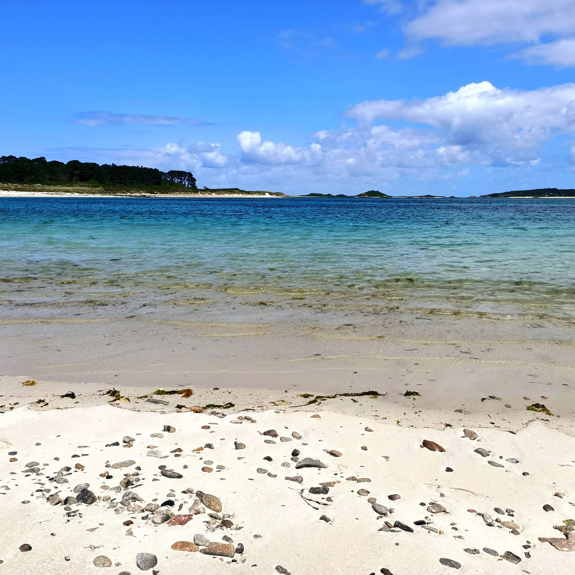 Pentle bay beach, Tresco Isles of Scilly, Cornwall England.