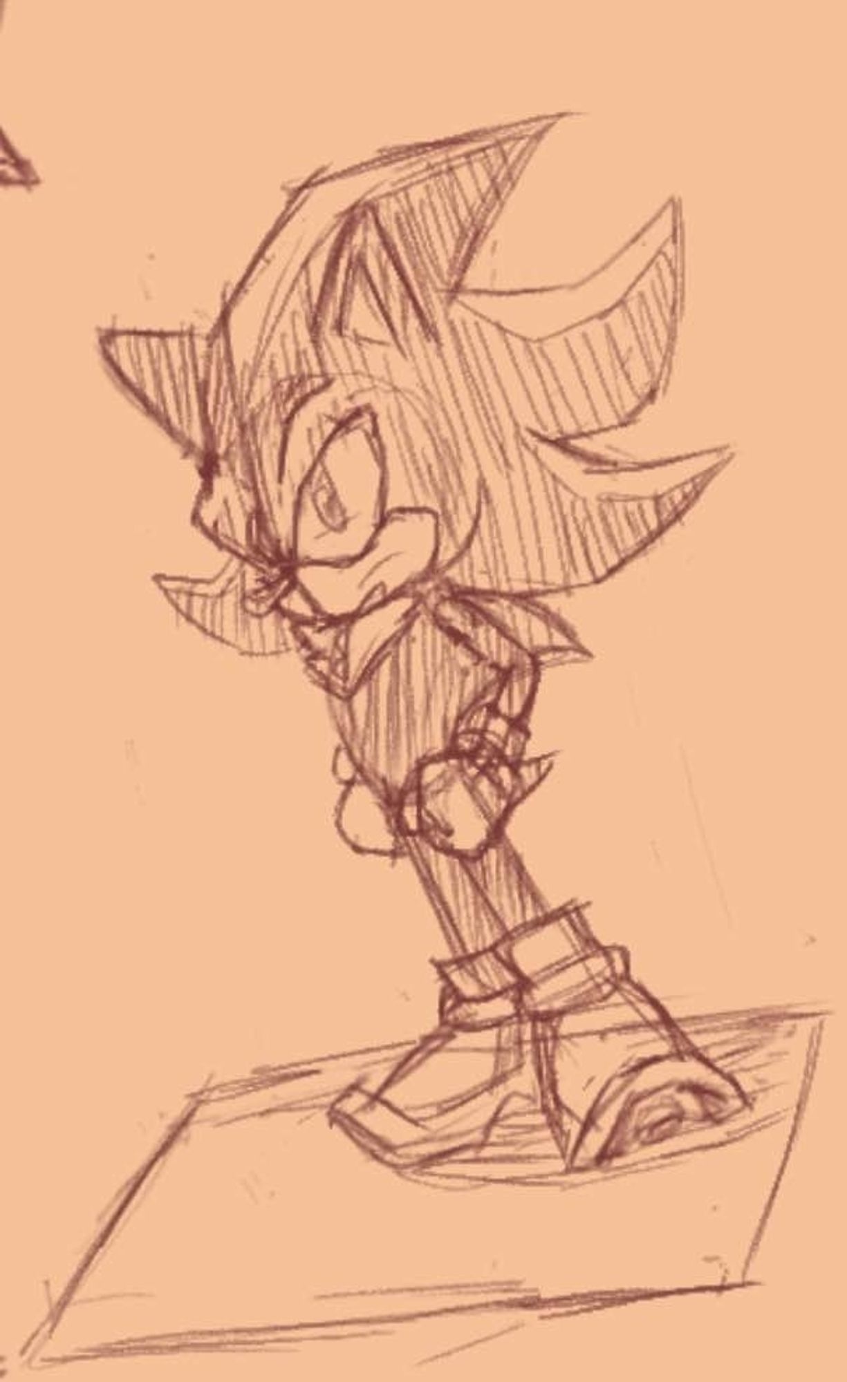 Doodle of Shadow the hedgehog