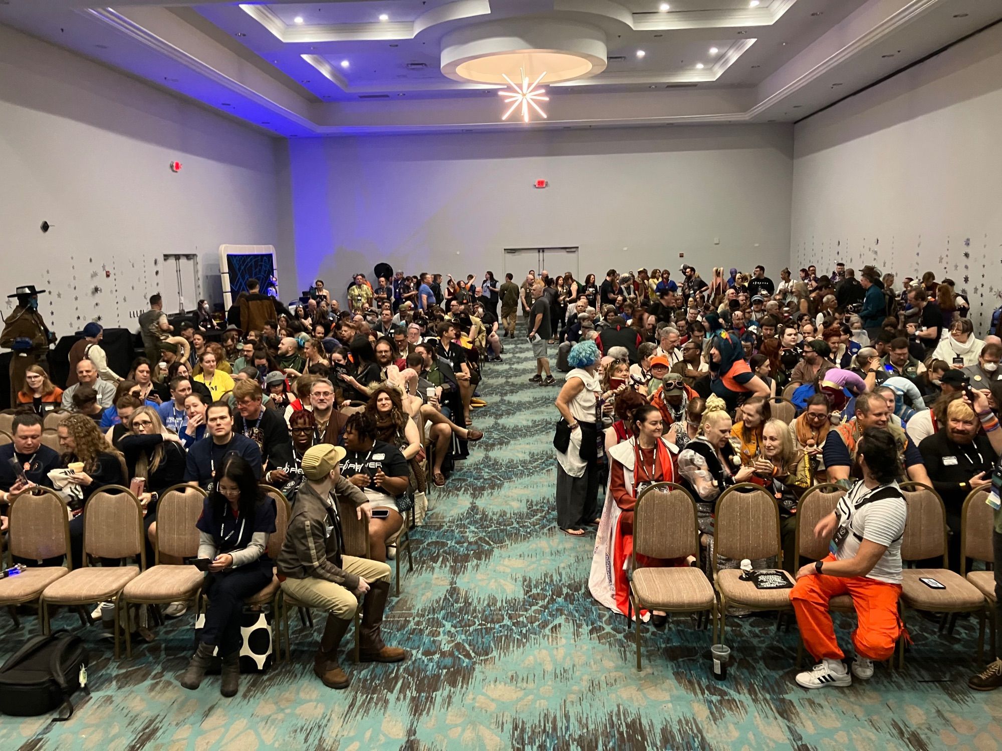 Opening Ceremonies on Friday morning. A convention ballroom full of excited fans.