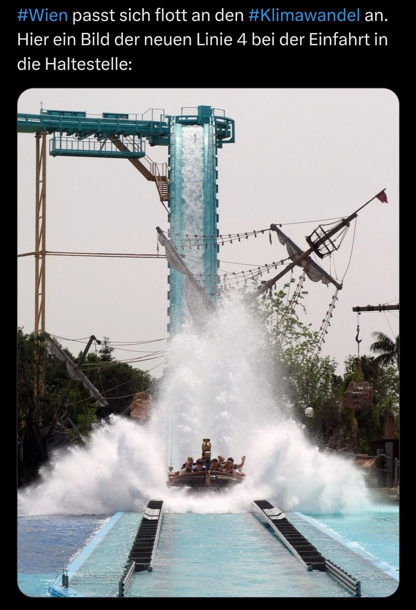 Wasserrutsche im Freizeitpark.