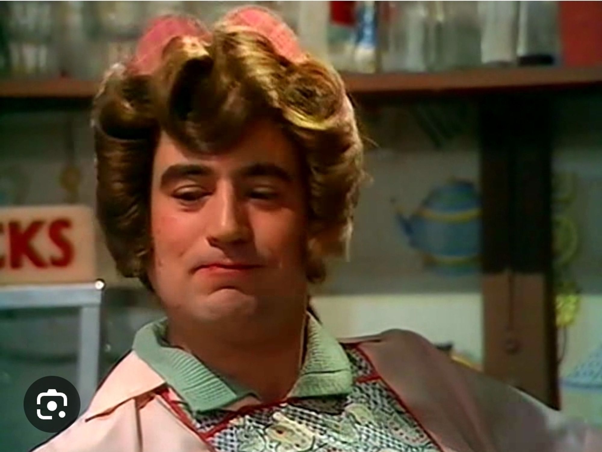 The inimitable late Terry Jones in his Spam Tealady costume.