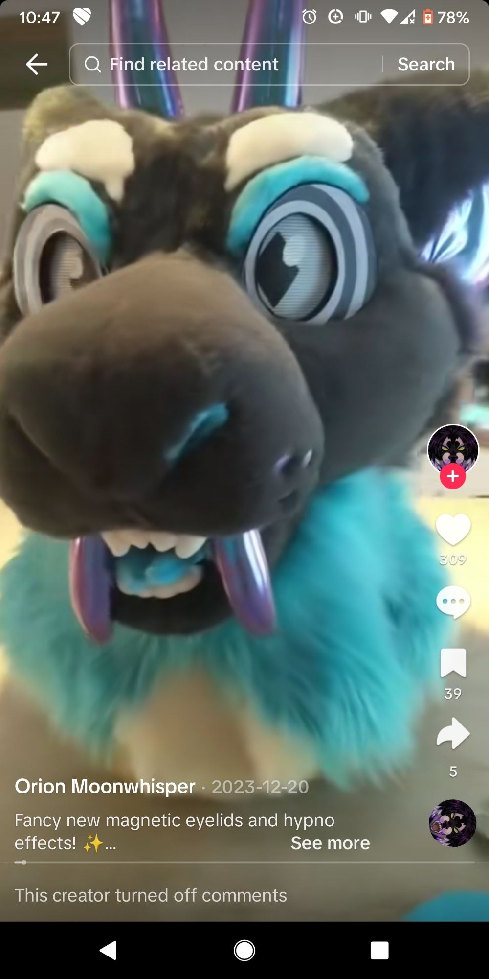 OrionMoonWhispers (scammer) is trying to use a video I (LionPawSuits) posted to twitter/blsky to sell a suit I made for a private commissioner.