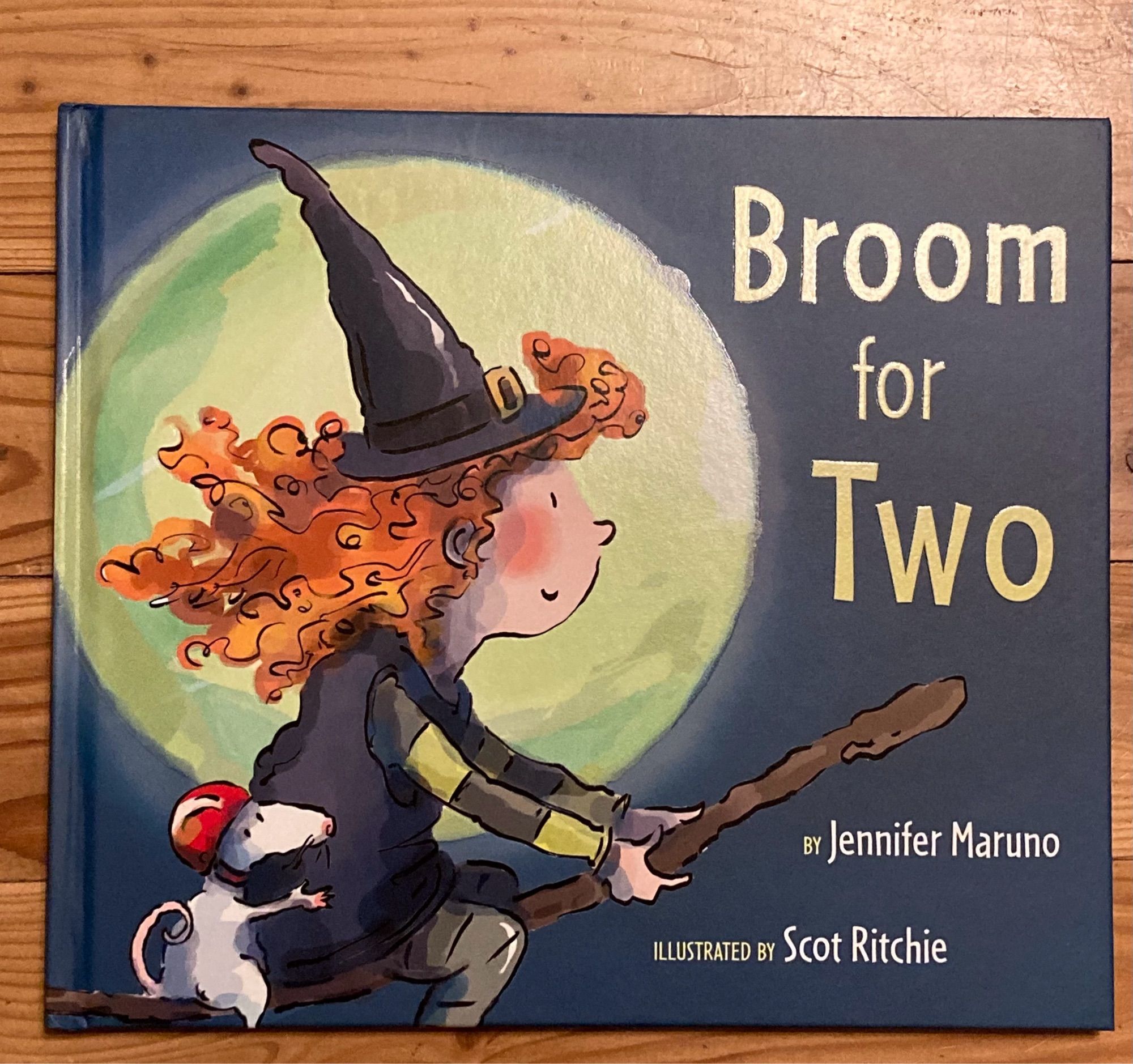 Book cover of “Broom for Two” by Jennifer Maruno, illustrated by Scot Ritchie