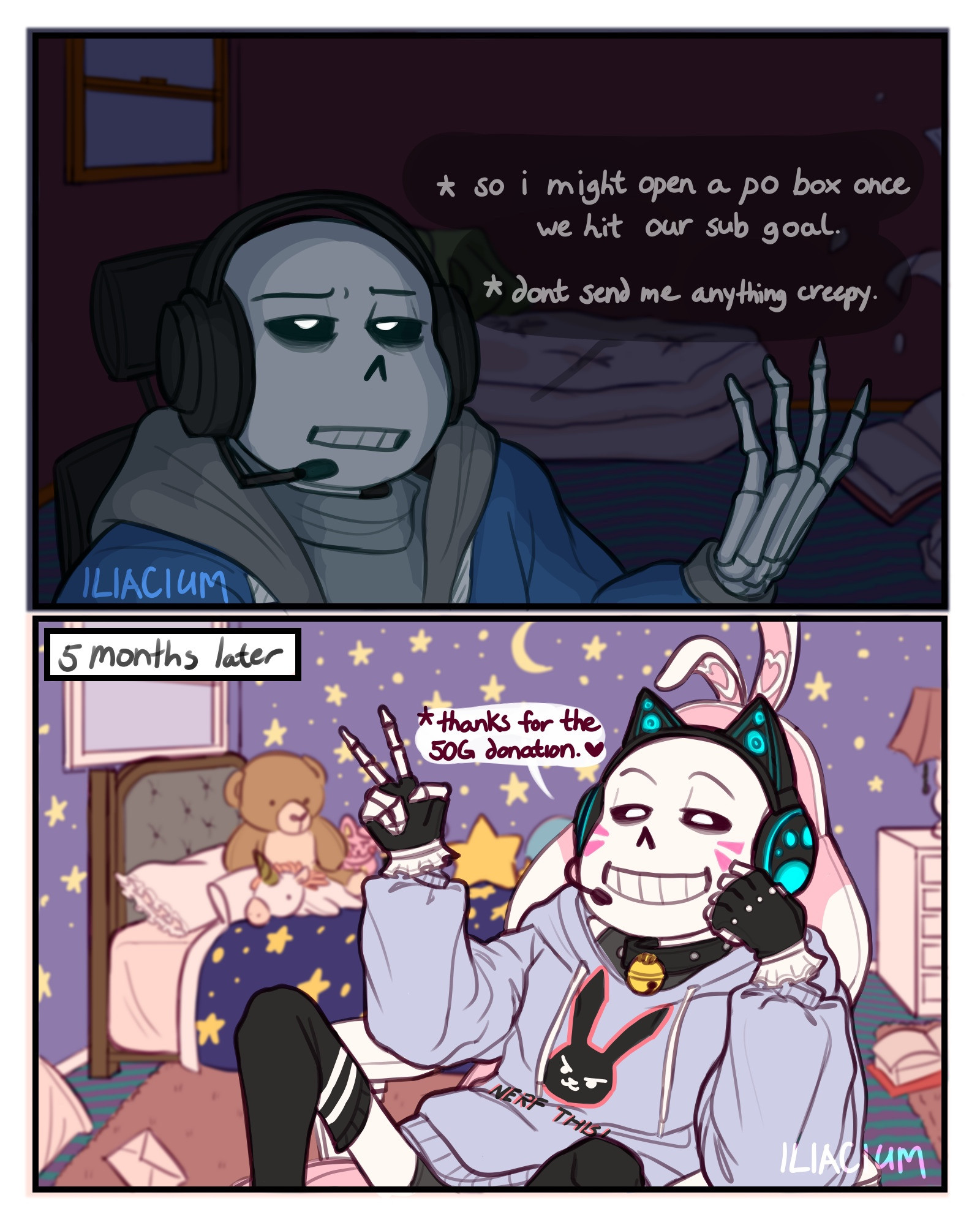 in which sans harvests income from online simps... his f1nn5ter arc....