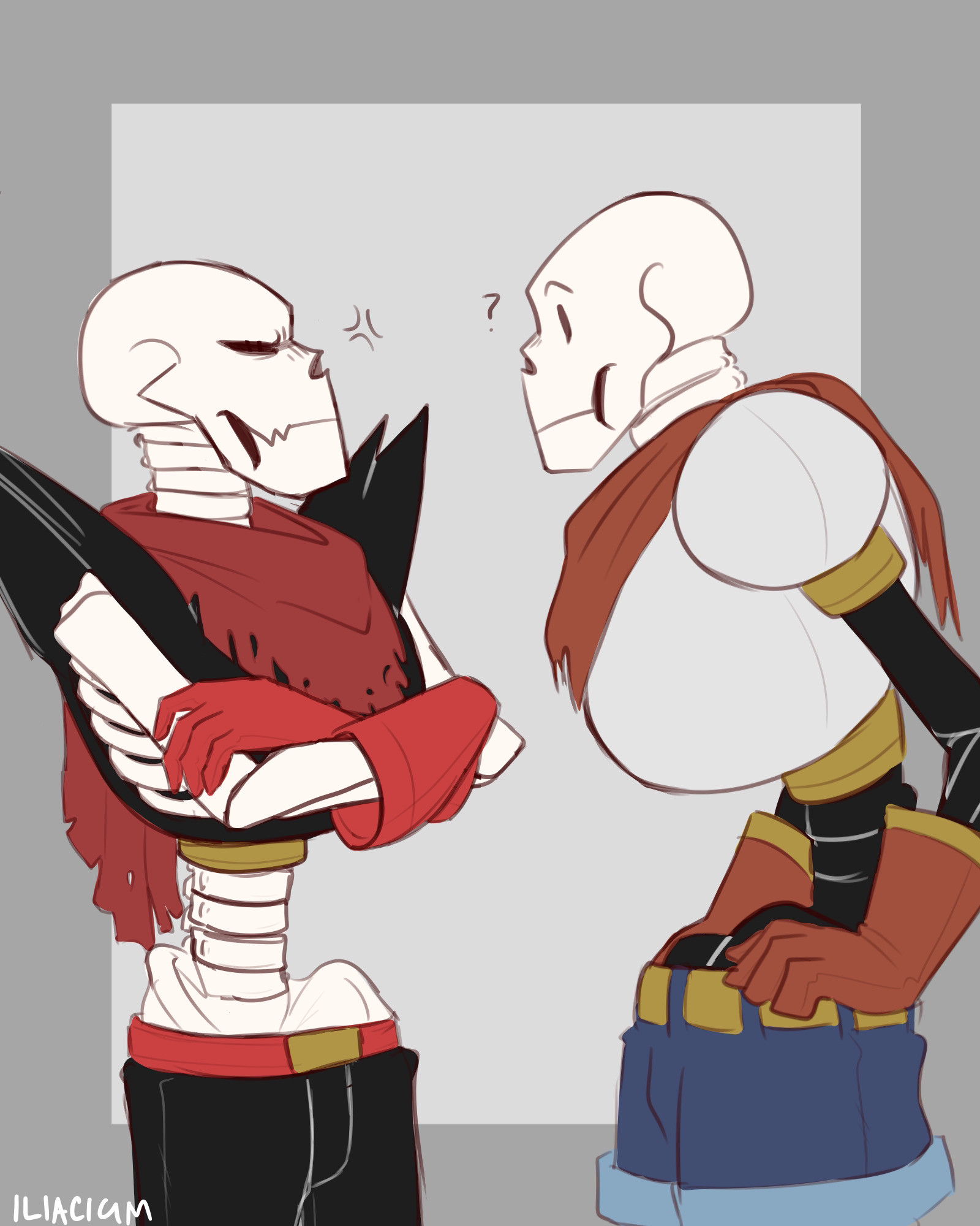 day 6: jealousy (fell/tale)

edge looking up at papyrus in annoyance for being taller than him