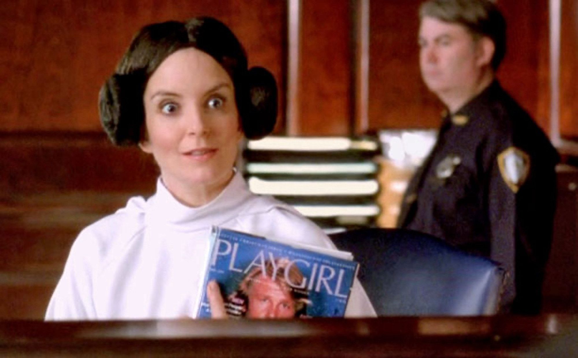 Liz Lemon trying to get out of jury duty by dressing like Princess Leia