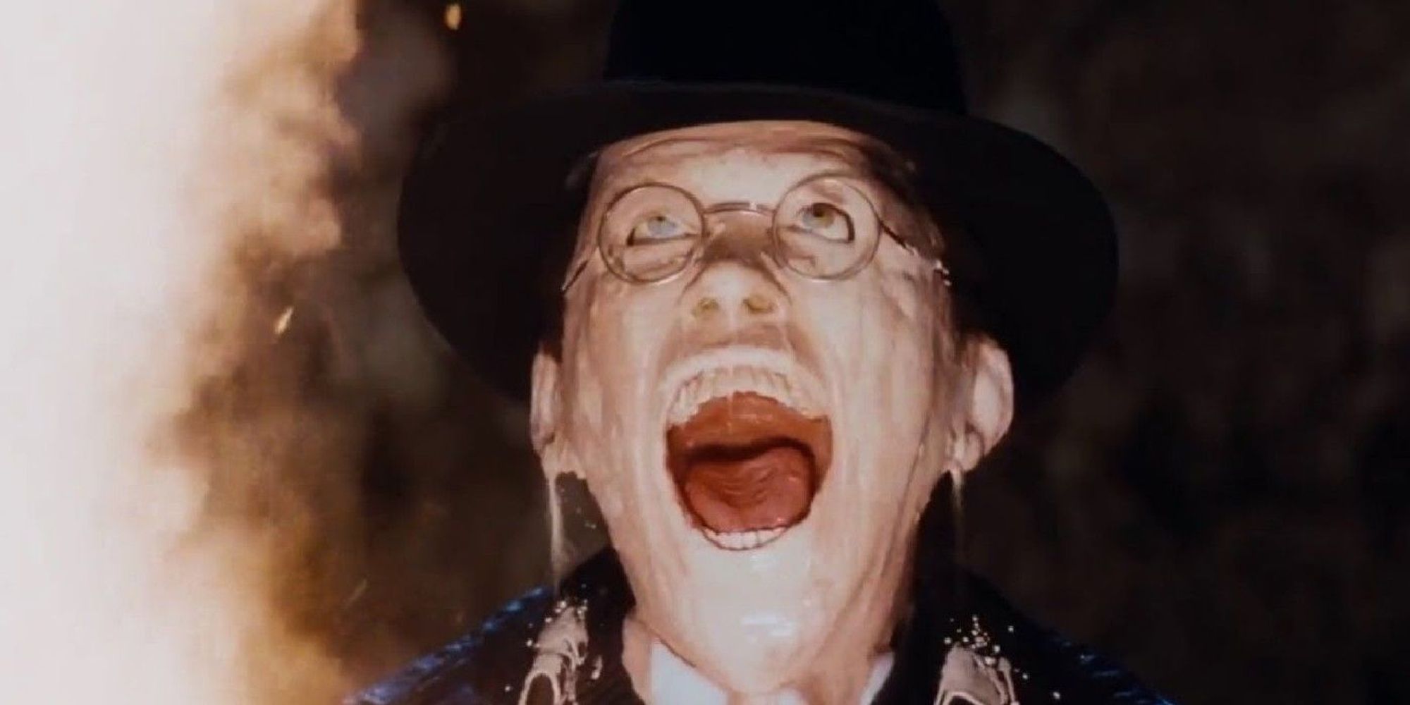 Image of a melting Nazi face from Raiders of the Lost Arc when they open the Arc and it's just too much. Like when you have 10 Zoom calls in a row and everyone wants cameras on.