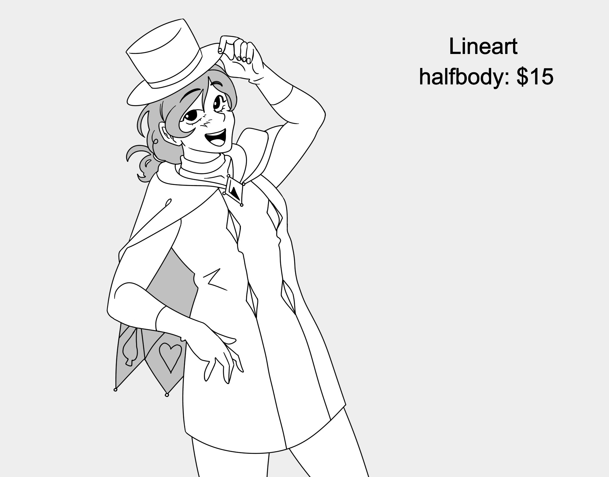 Lineart halfbody: $15
Trucy Wright from Ace Attorney, Apollo Justice