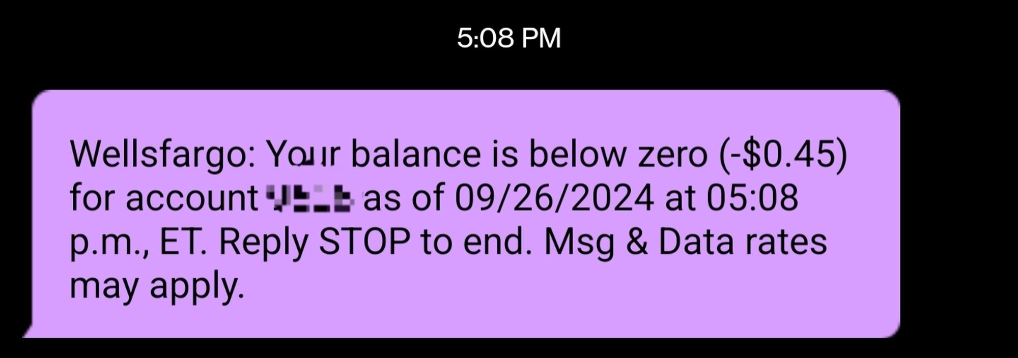 right now I have NEGATIVE 45¢ in my account and they're going to charge me $30 for NOT having money.