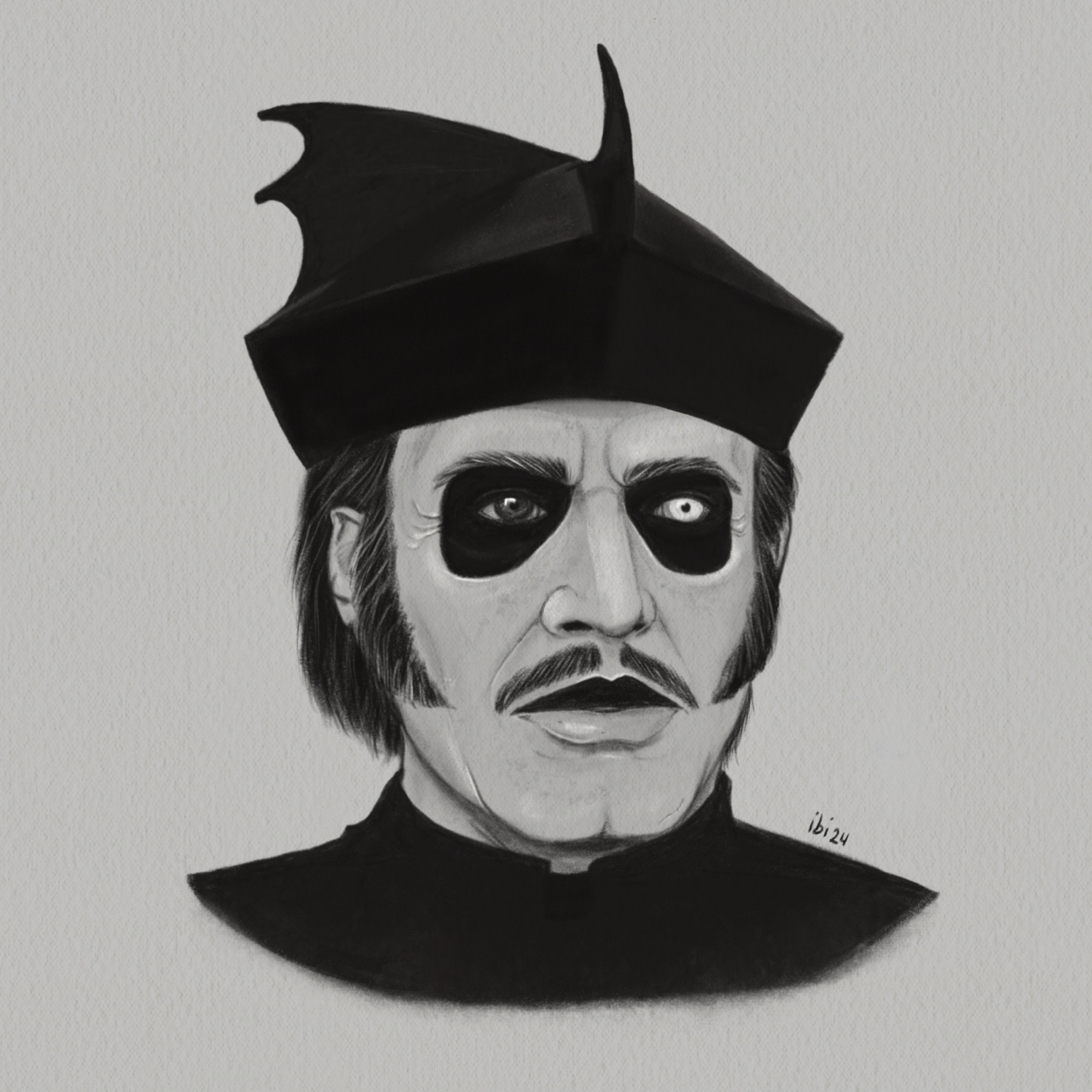 A digital portrait of Cardinal Copia from the band Ghost.