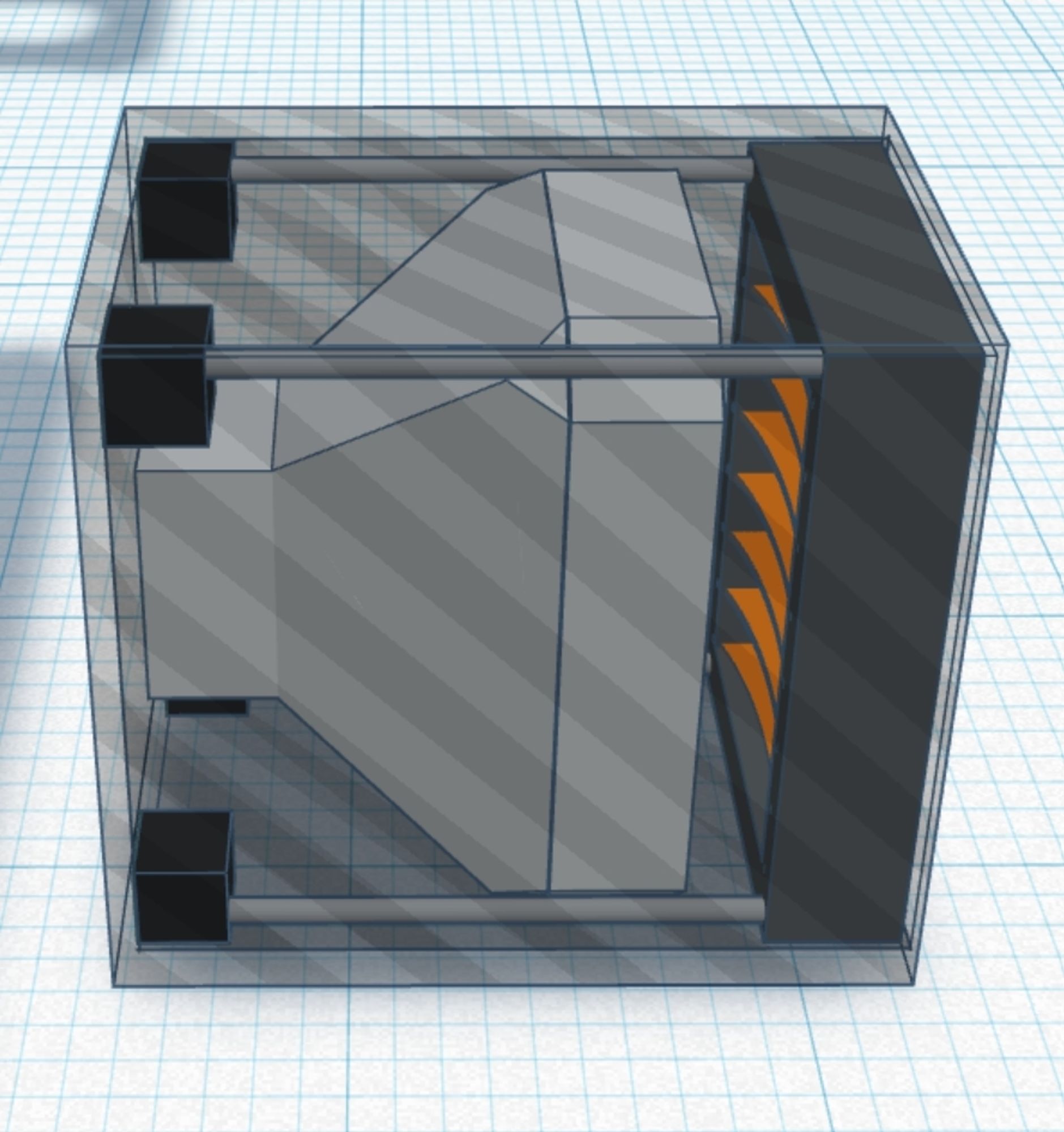 Vircator module, with stepper lens antenna