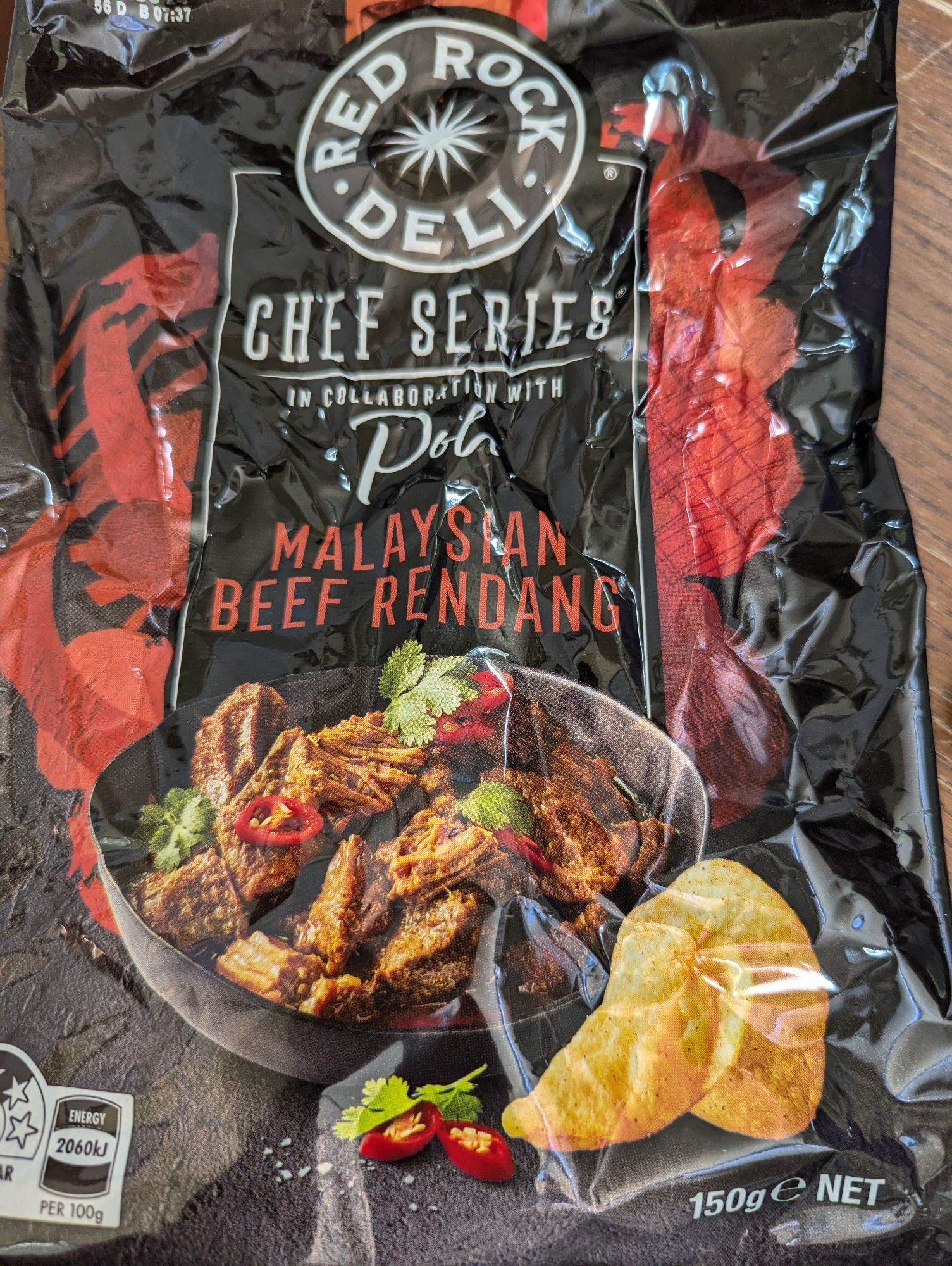 Red Rock Deli, Chef Series Poh Malaysian Beef Rendang chips. My last bag, which I've just finished the last bit of.