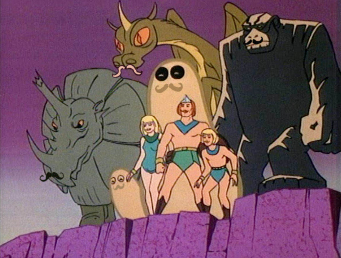 Get it? It's the Herculoids with Hercule Poirot mustaches!