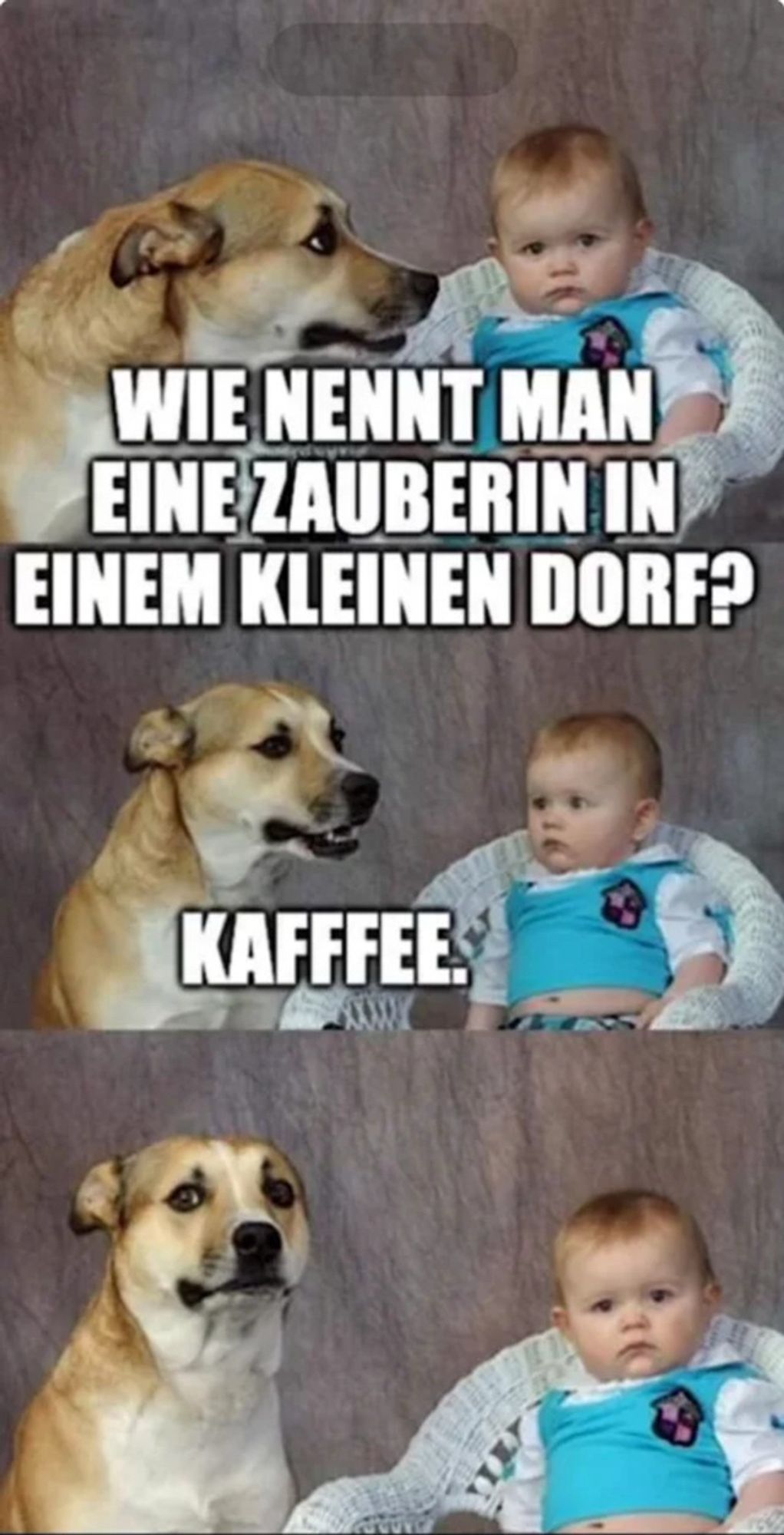 Wie nennt man eine Zauberin in einem kleinen Dorf?

Kafffee.