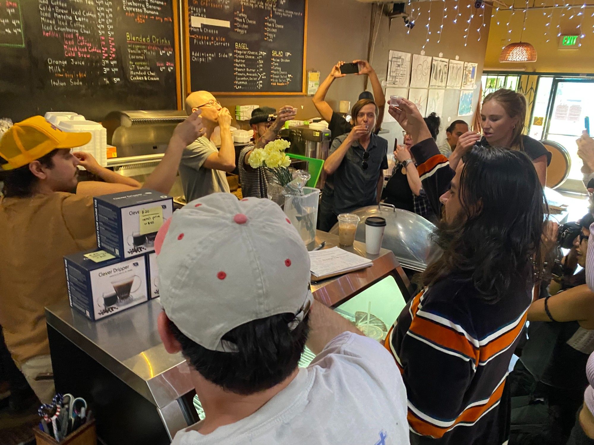 Scenes from the last day of business for Silverlake Coffee.