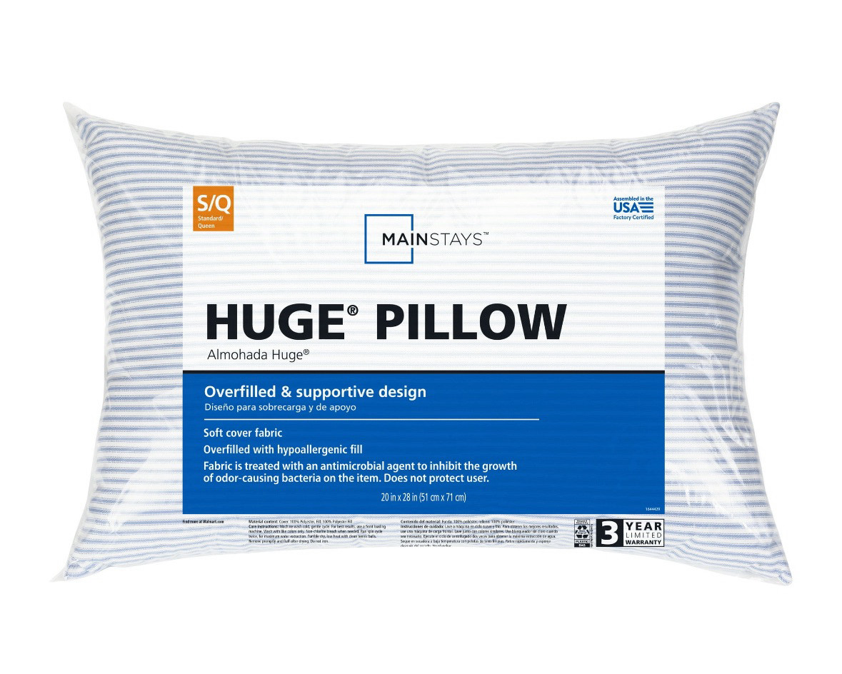 “HUGE PILLOW” 

(Walmart Mainstays brand pillow”