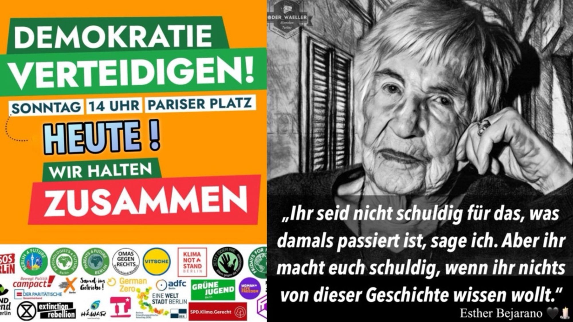 „Ihr seid nicht schuldig für das, was damals passiert ist, sage ich. Aber ihr macht euch schuldig, wenn ihr nichts von dieser Geschichte wissen wollt“ Esther Bejarano🖤🕯️