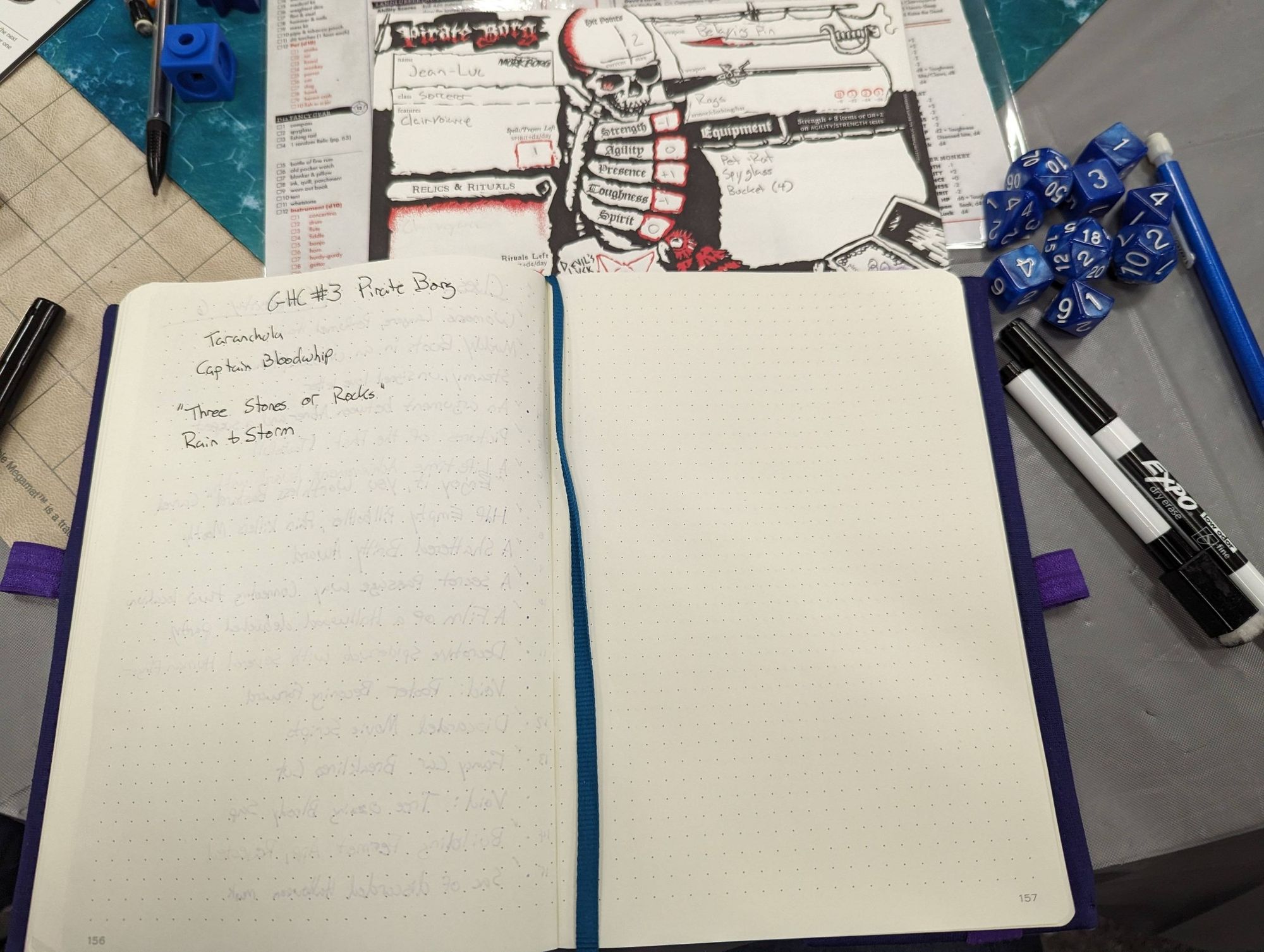 Pirate Borg Notes and Character Sheet