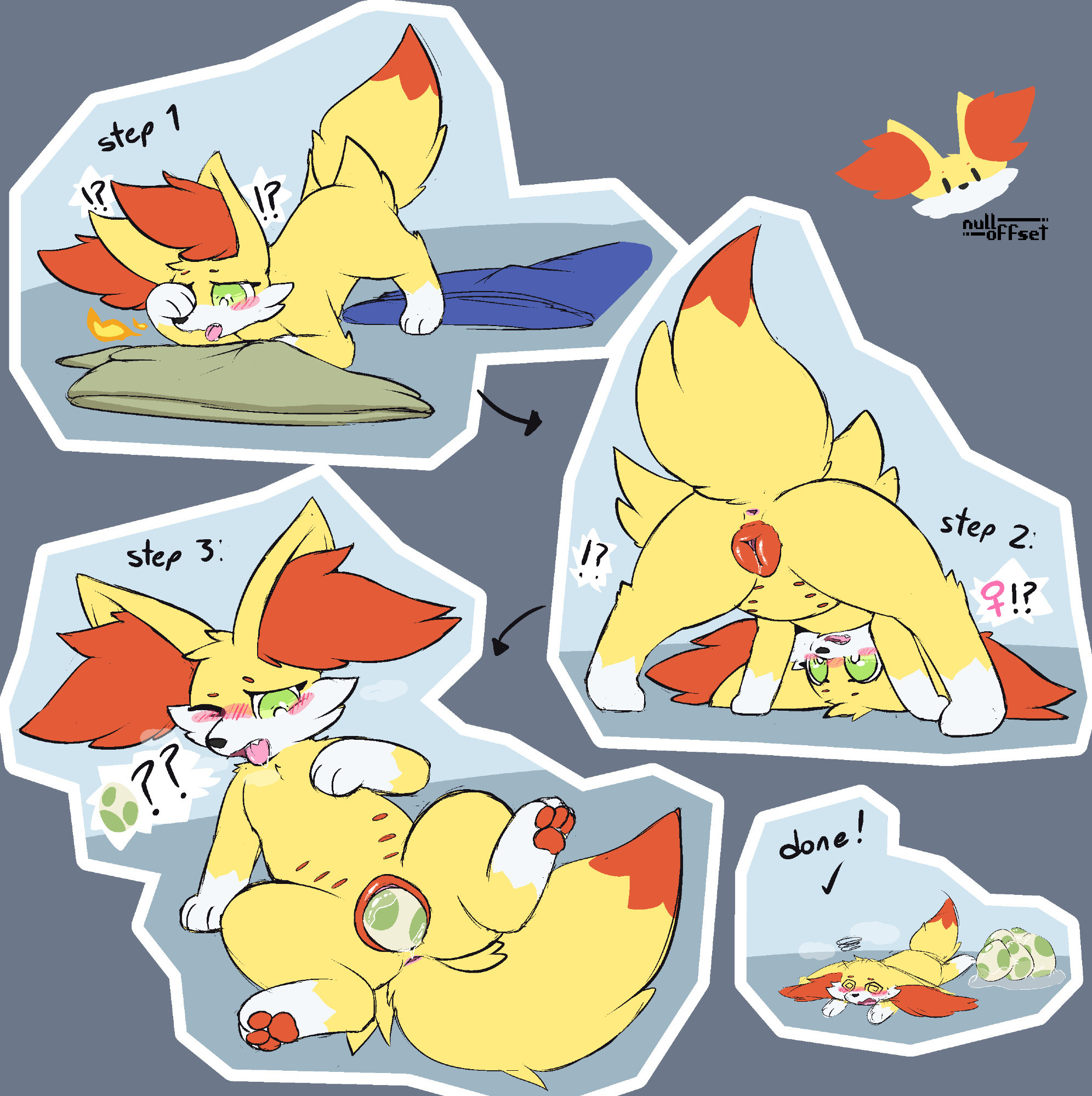 fennekin tftg sequence, with egg laying