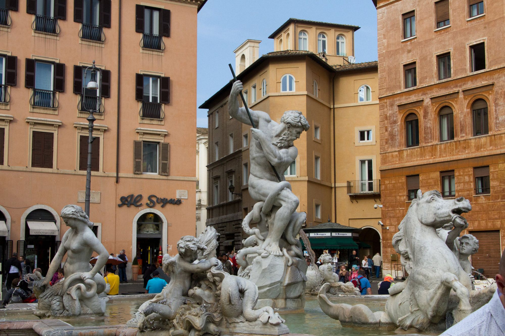 Poseidon statue and fountain in Rome