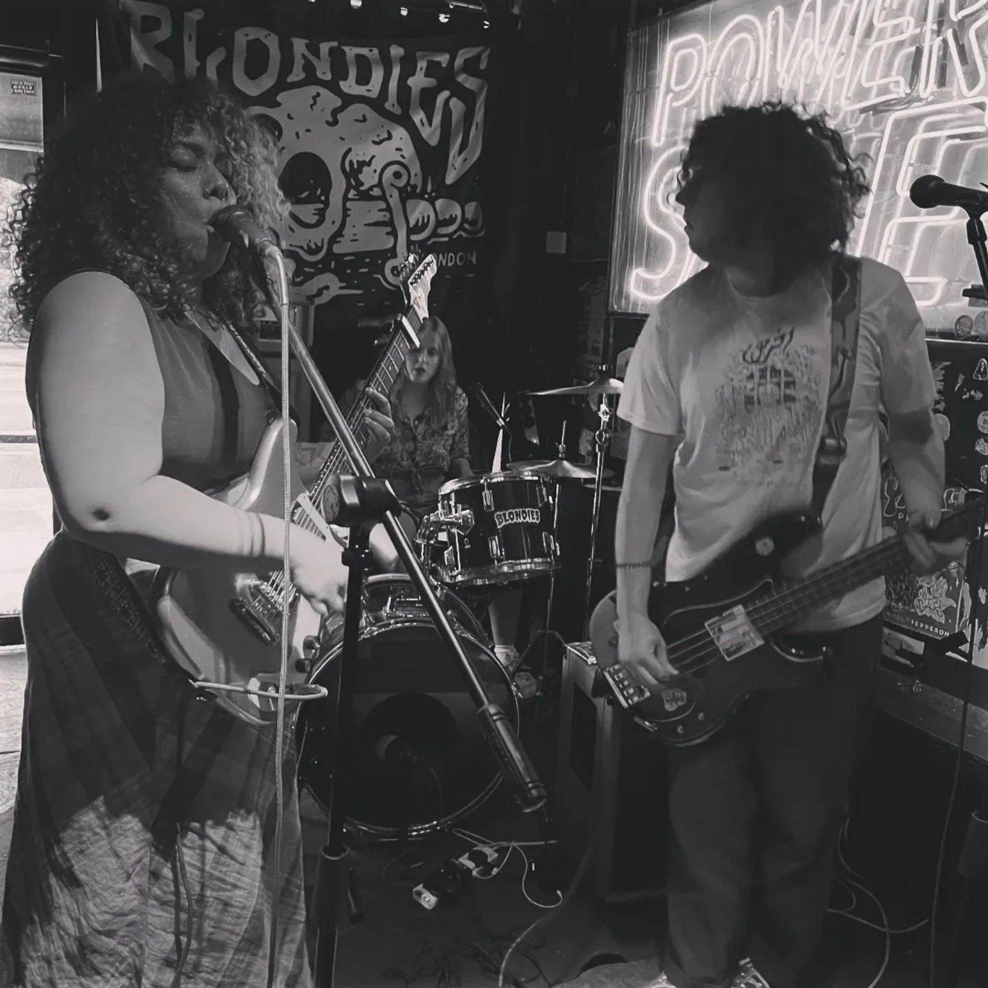 Currls (a Brighton based punk band) playing in a tiny bar in East London