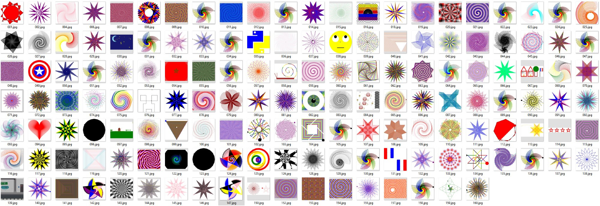 Visuel de l'ensemble des créations des élèves cette année