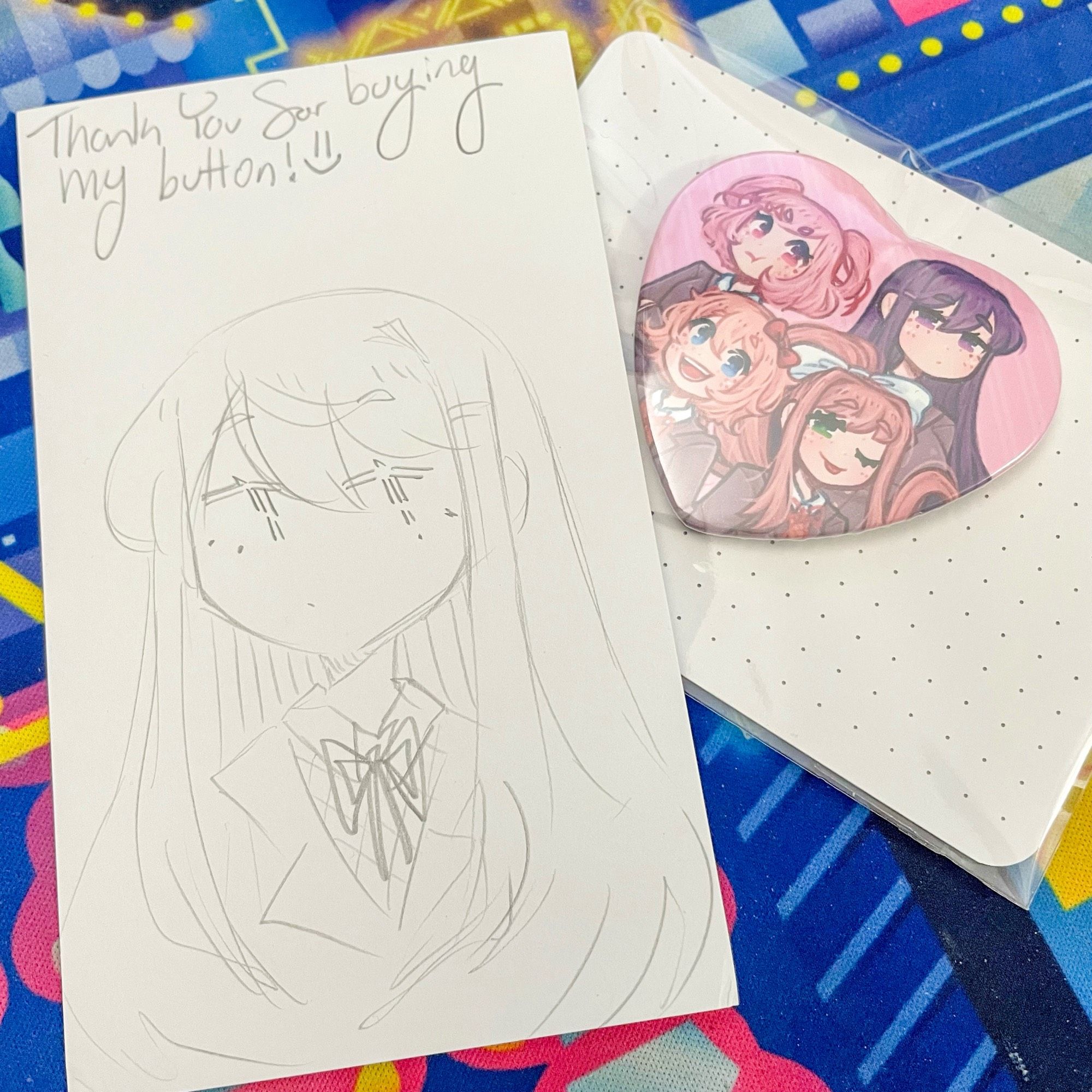 🎨 sketch of Yuri from Doki Doki Literature Club for an Etsy Order