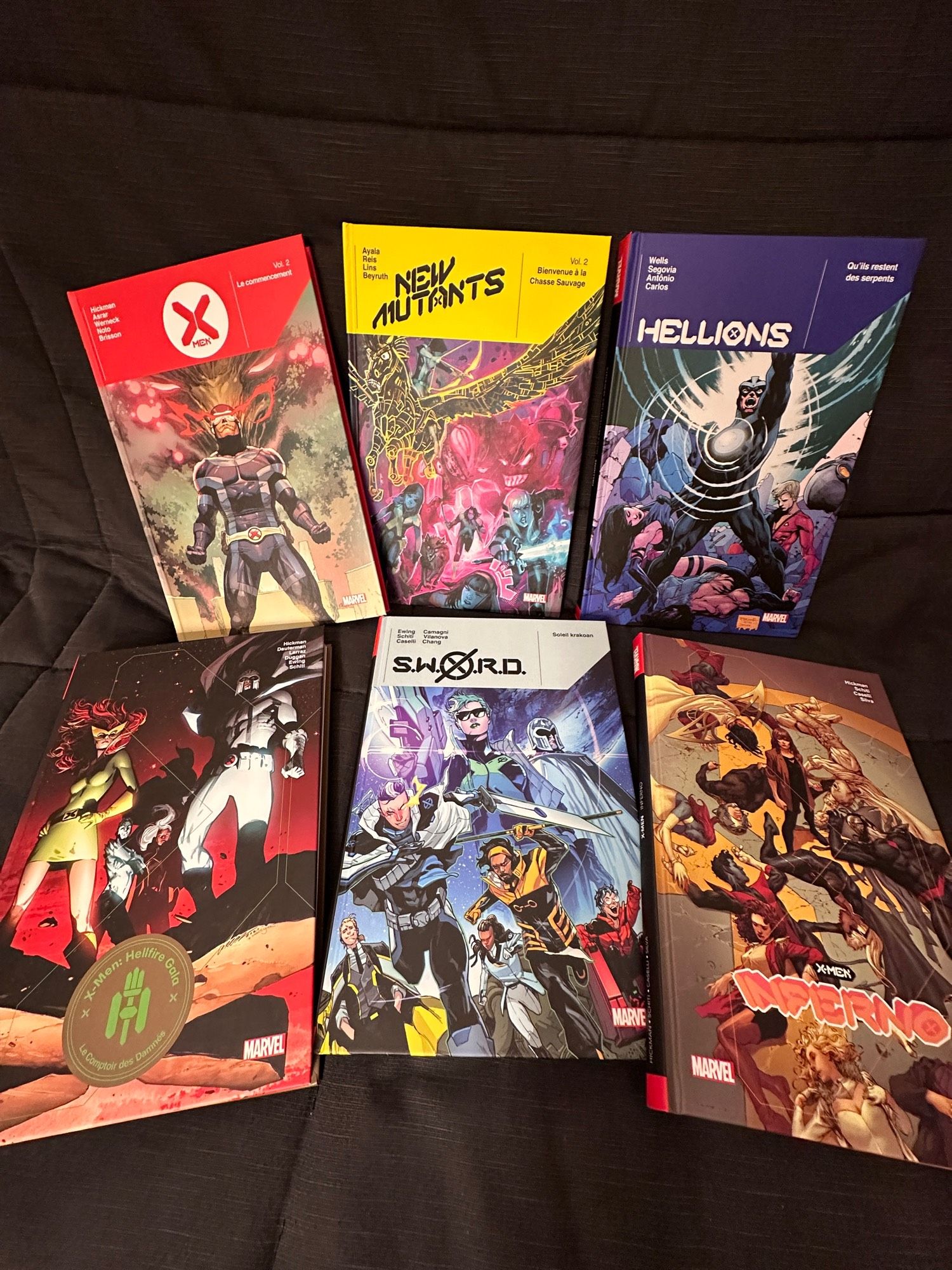 Les comics Marvel Deluxe : X-Men Vol 2, New Mutants Vol 2, Hellions, X-Men Hellfire Gala, SWORD, X-Men Inferno