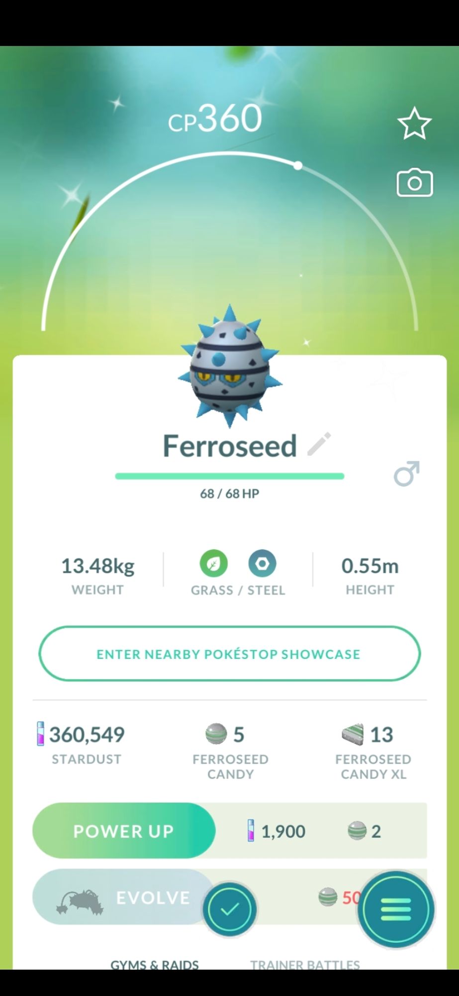 Shiny ferroseed