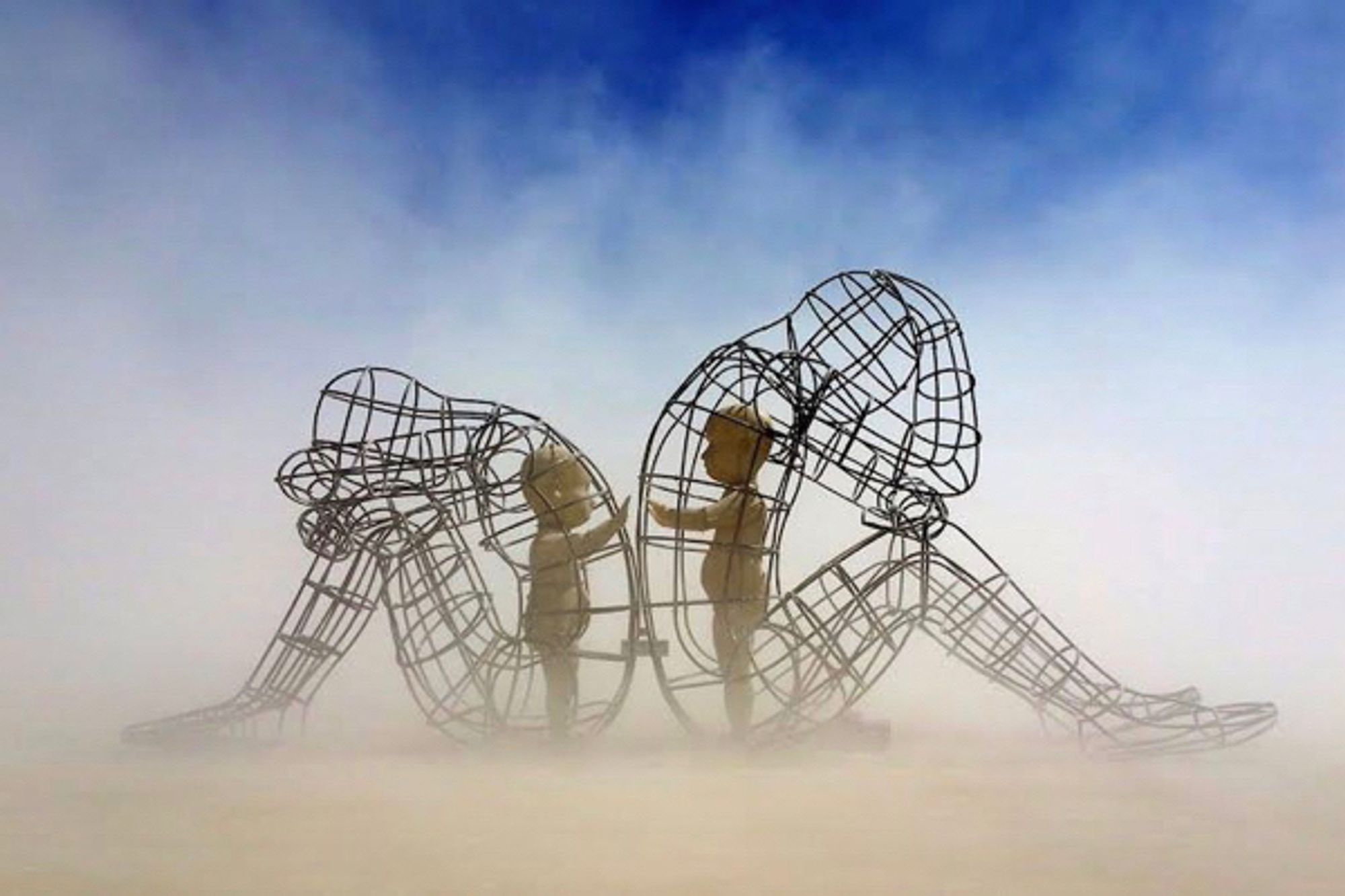 Love. Skulptur auf dem Burning Man Festival