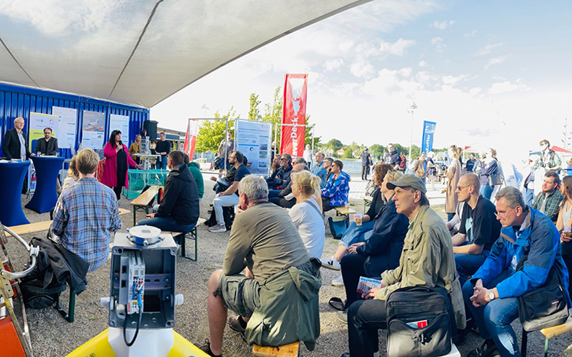 Der Eintritt zu der Podiumsdiskussion im sogenannten "Palaverdeck" auf dem Science@Sail-Campus ist frei. | Foto: Universität Rostock