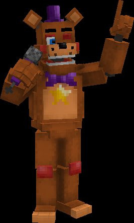 Minecraft styled Rockstar Freddy from Freddy Fazbear's Pizzeria Simulator