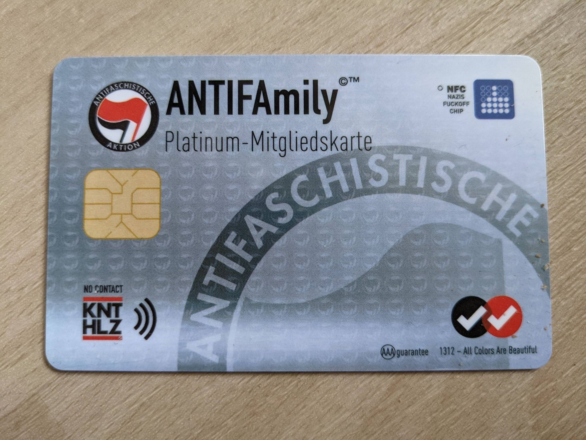 ANTIFAmily Platinum-Mitgliedskarte