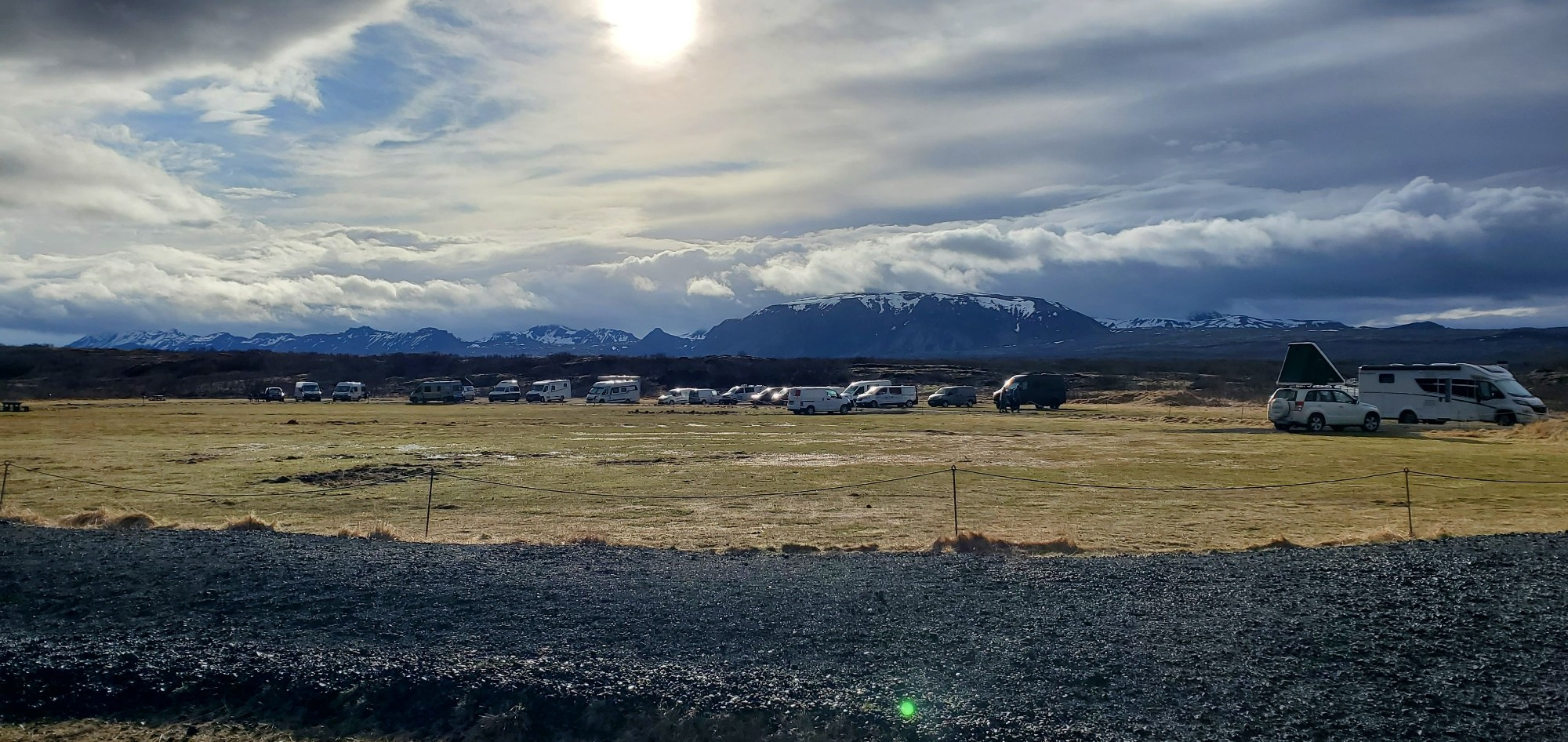 Début de ma journée au camping de Pingvellir