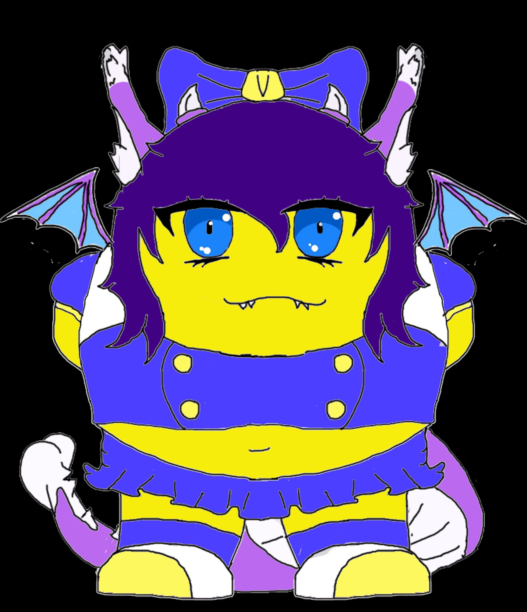 its-minra as a little yellow gremlin