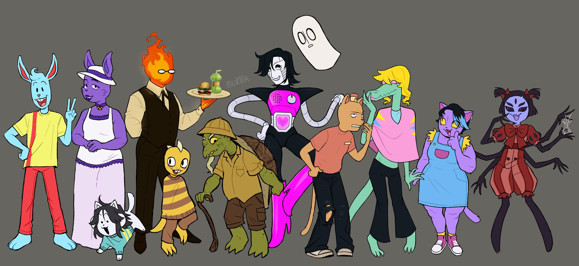 Character lineup for Undertale’s side characters