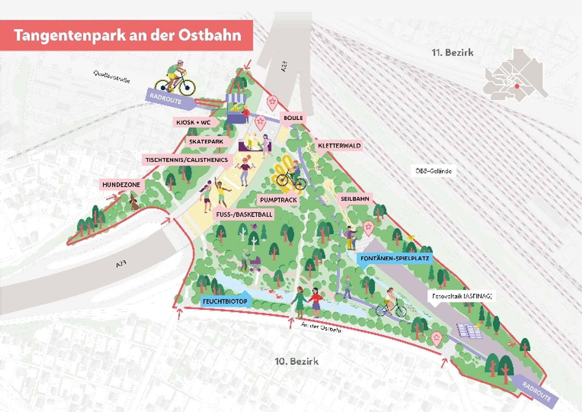 Map of the new "Tangentenpark", Copyright Stadt Wien, via https://presse.wien.gv.at/presse/bilder/2023/04/24/tangentenpark-an-der-ostbahn-jpg