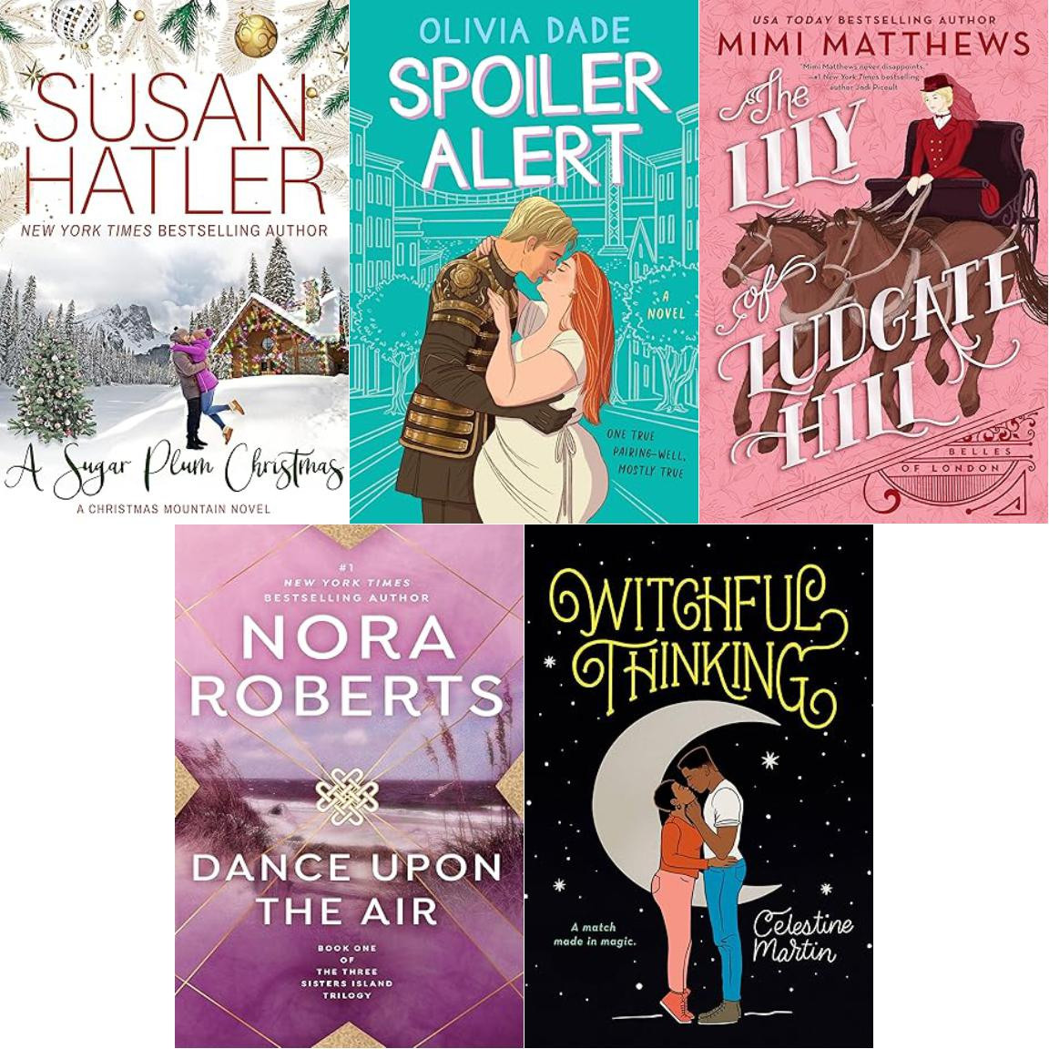 This is the daily book deals graphic, with all 5 of today's covers