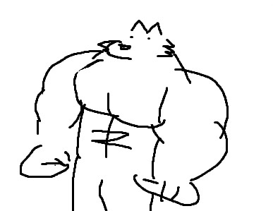 ms paint beefy fox doodle