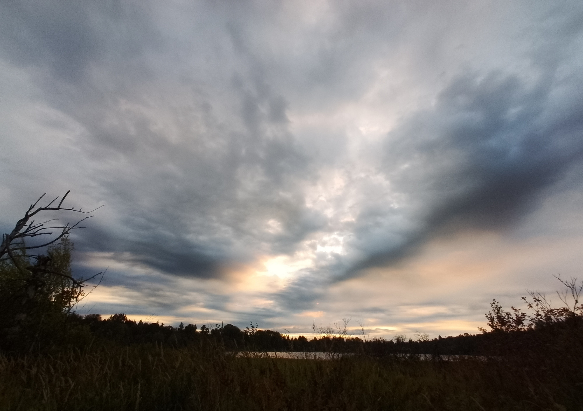 Picture of clouds over Deer Lake, Burnaby BC.
