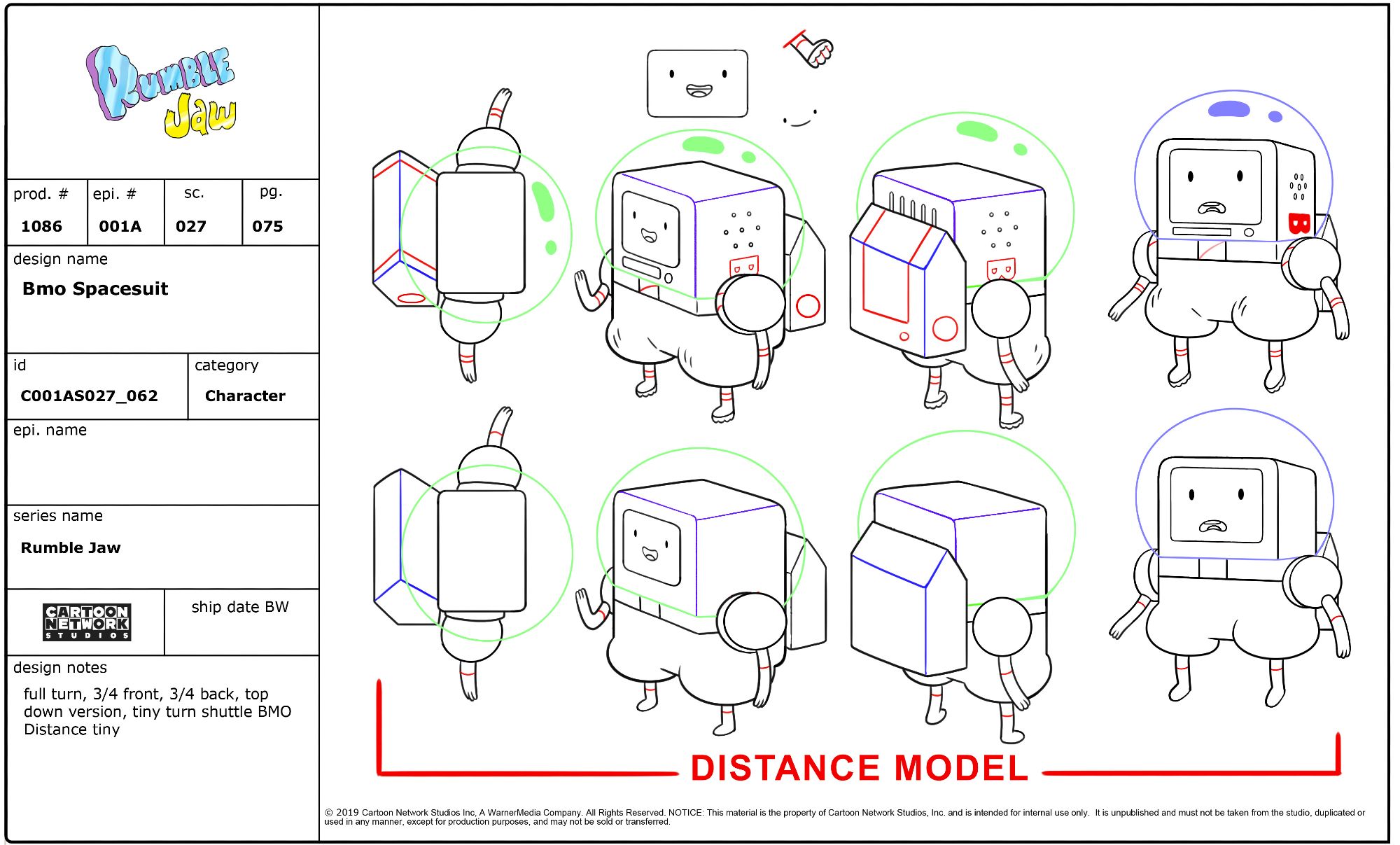 Character design of BMO from Adventure Time by artist Becky Dreistadt