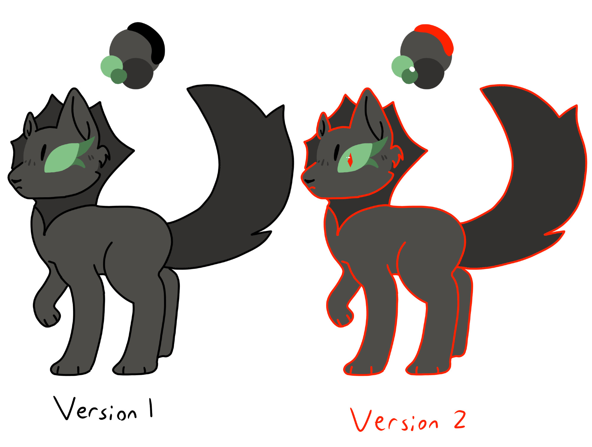 An artist’s interpretation of the character “Hollyleaf” from the WARRIORS book series. She is described as a black shecat with green eyes.