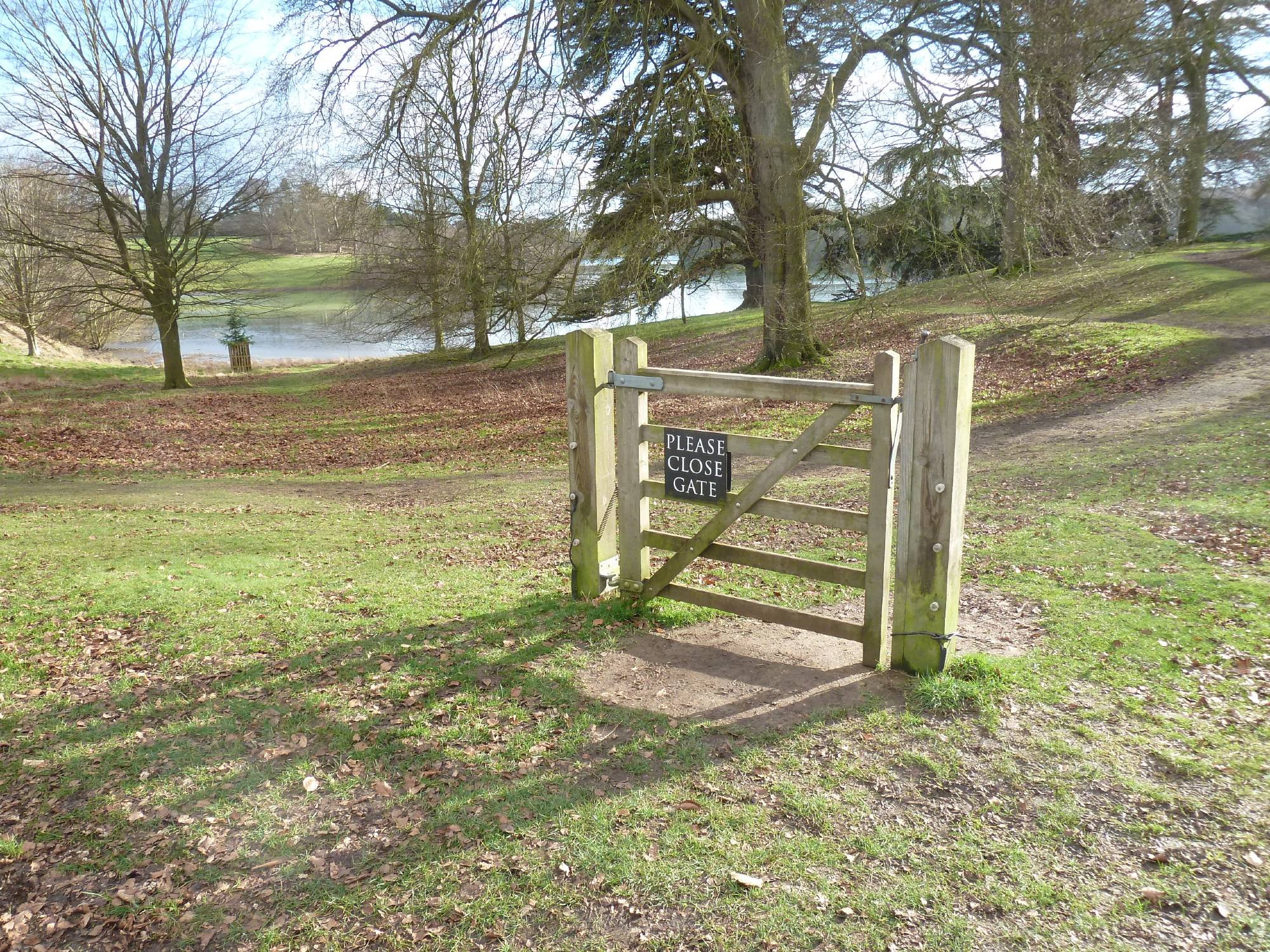 A wooden gate with no fence around it, which illustrates how much of a giant bellend and dork Melon Husk is