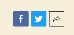 sharing icons from an LA Times piece showing  a blue square with the facebook f, a lighter blue square with the twitter bird, and an outline arrow indicating the entire share menu.