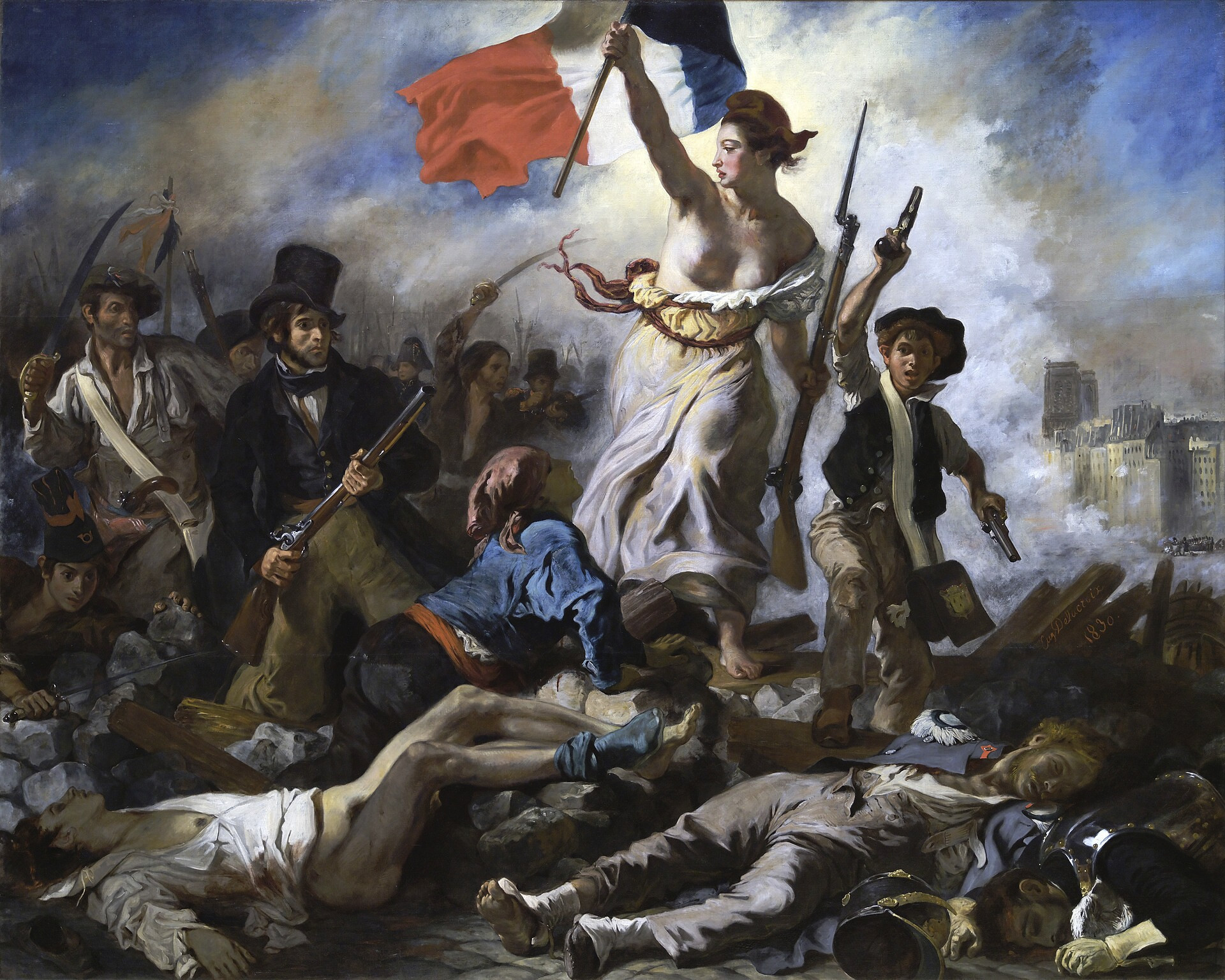 image from Wikipedia of "La Liberté guidant le peuple" by Eugène Delacroix